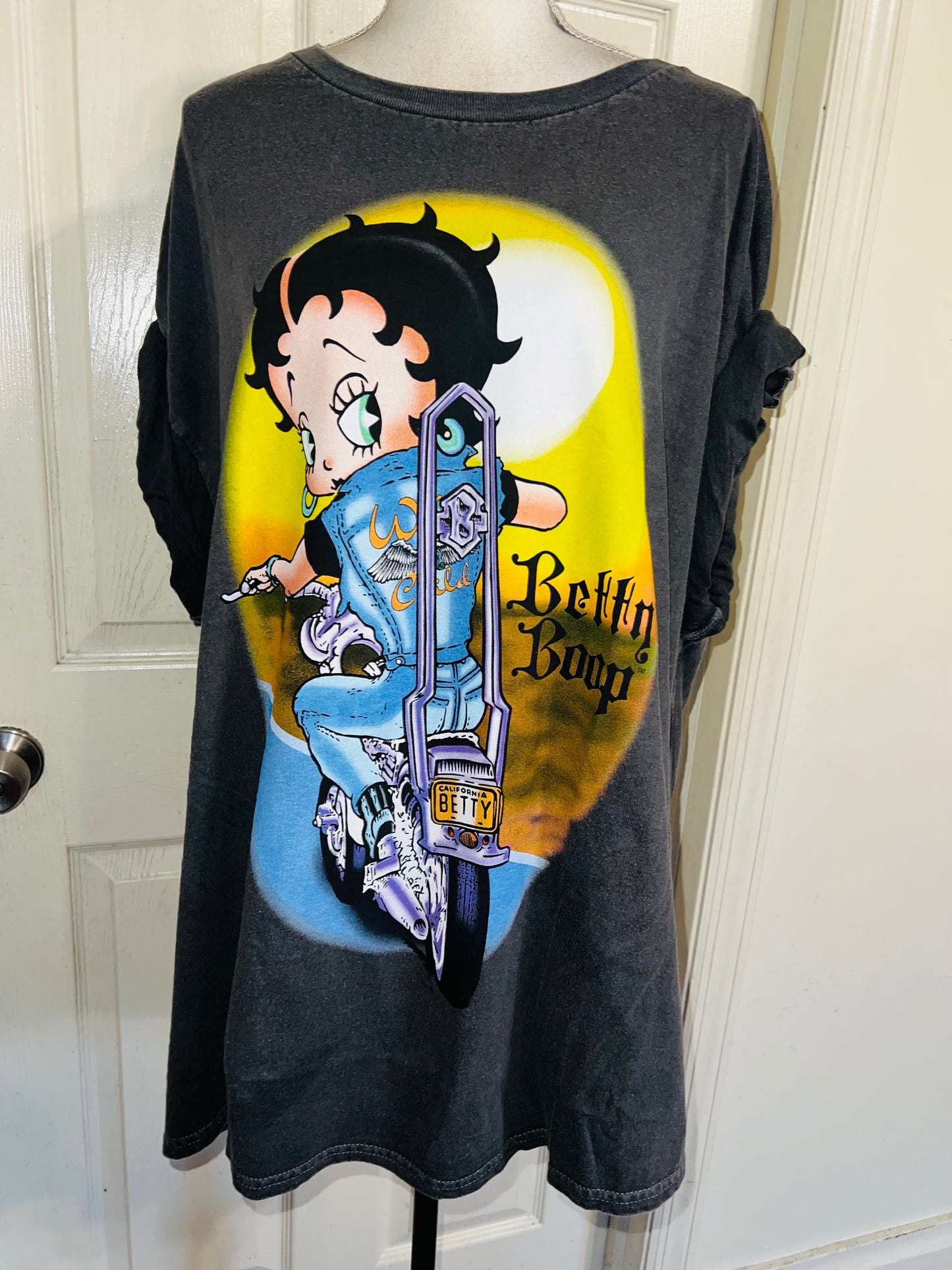 Betty Boop Wild Child Oversized Distressed Tee