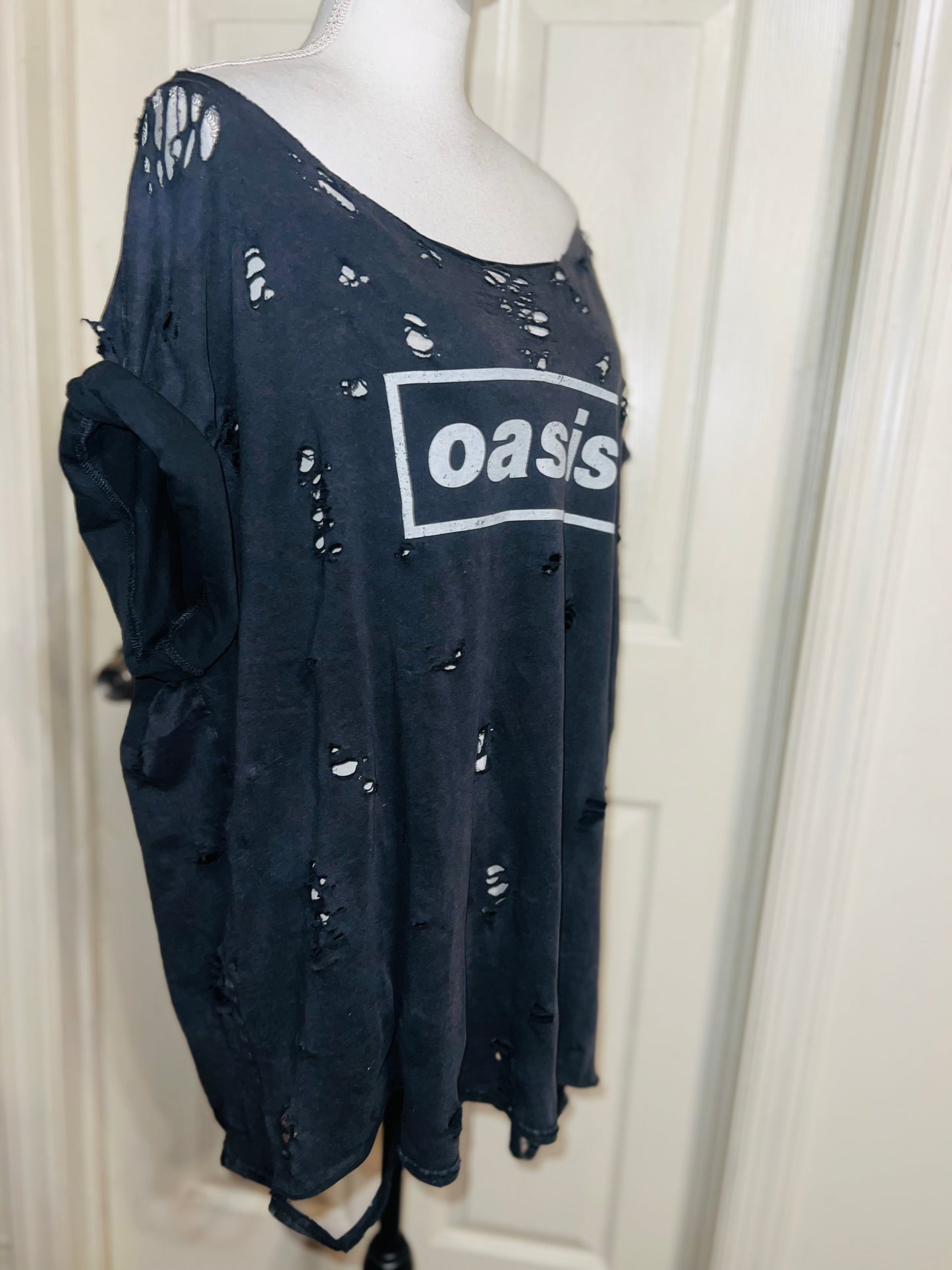 Oasis Double Sided Oversized Distressed Tee