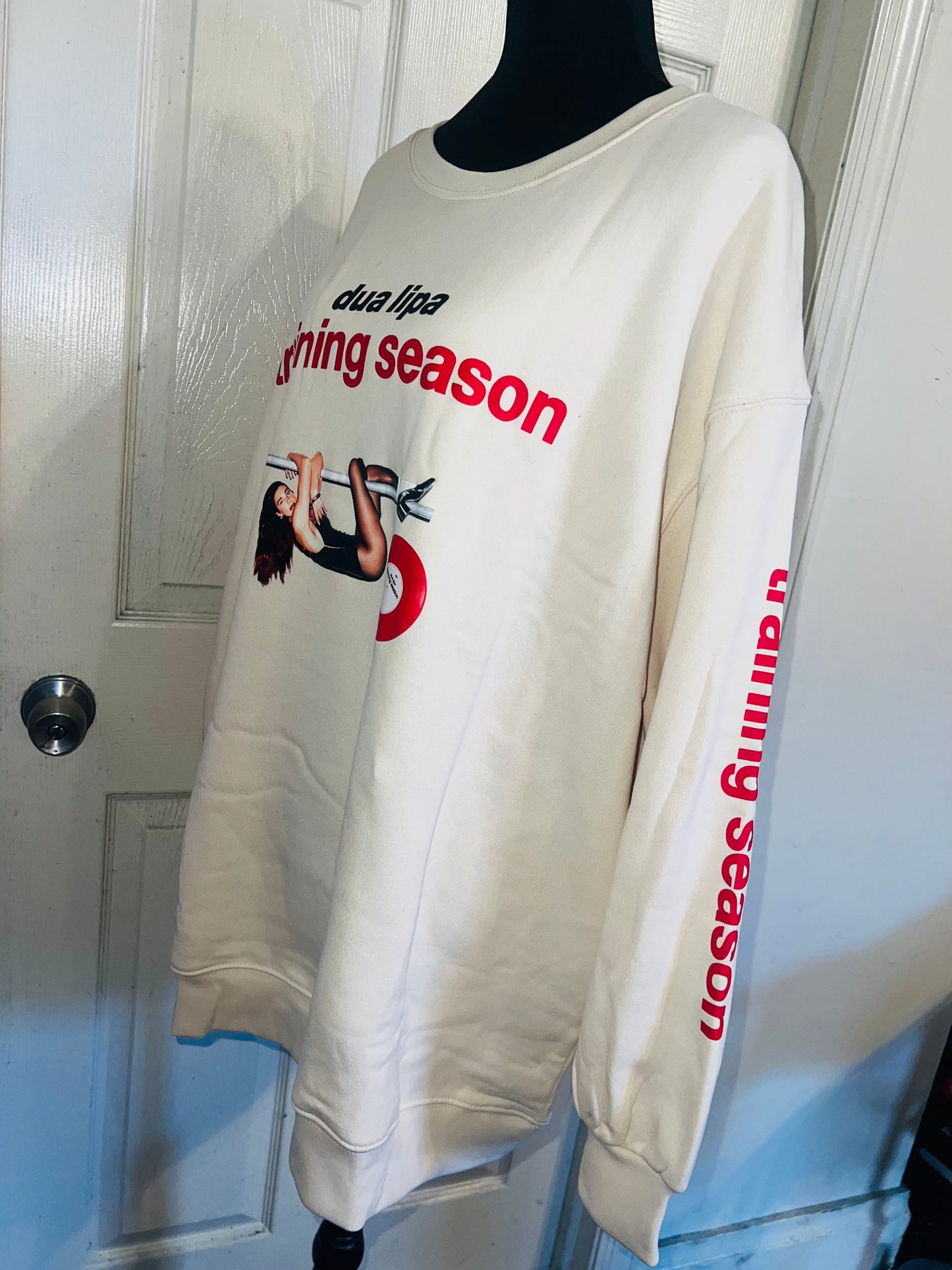 Dua Lipa Oversized Distressed Sweatshirt