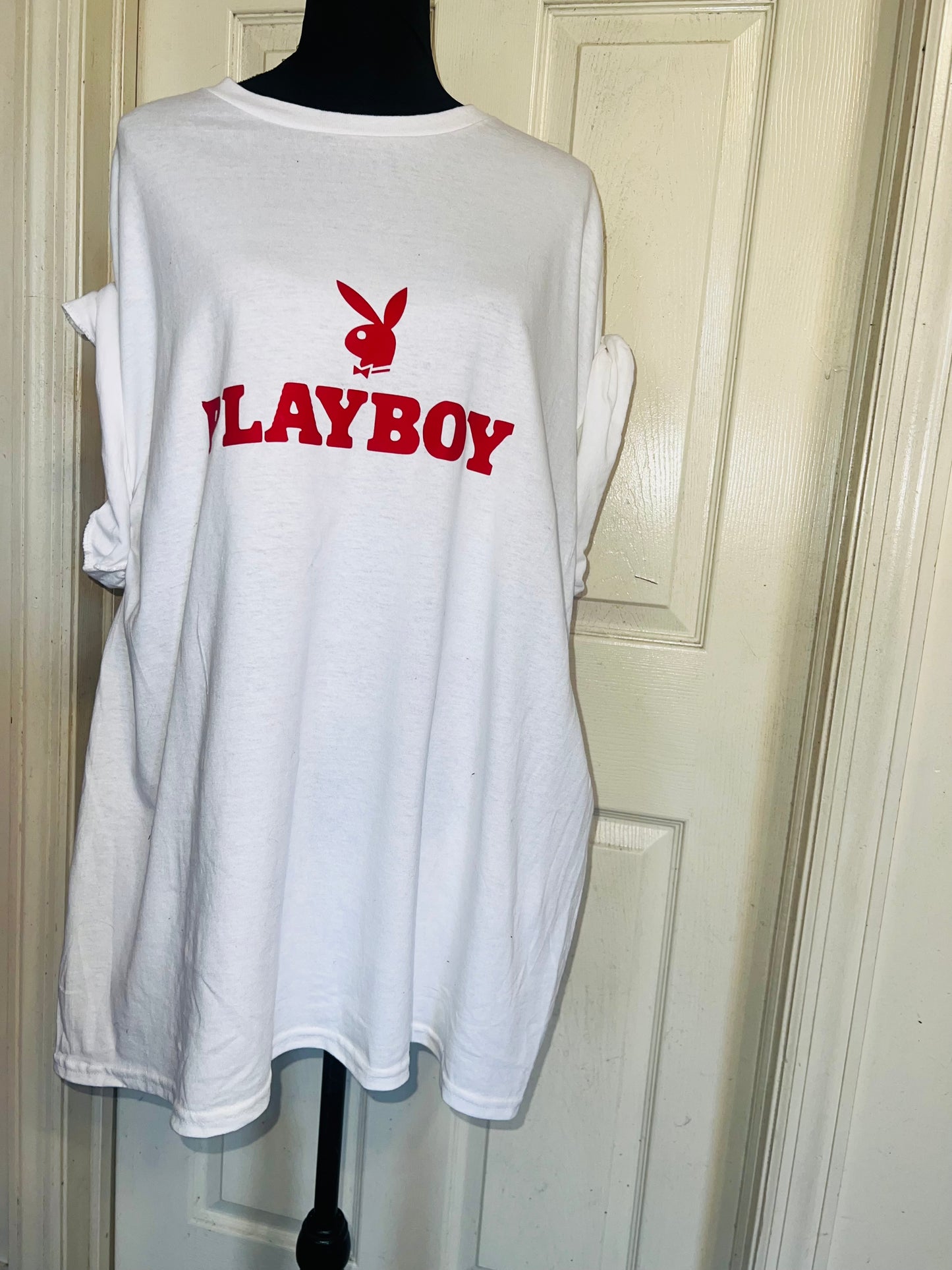Playboy Double Sided Oversized Distressed Tee
