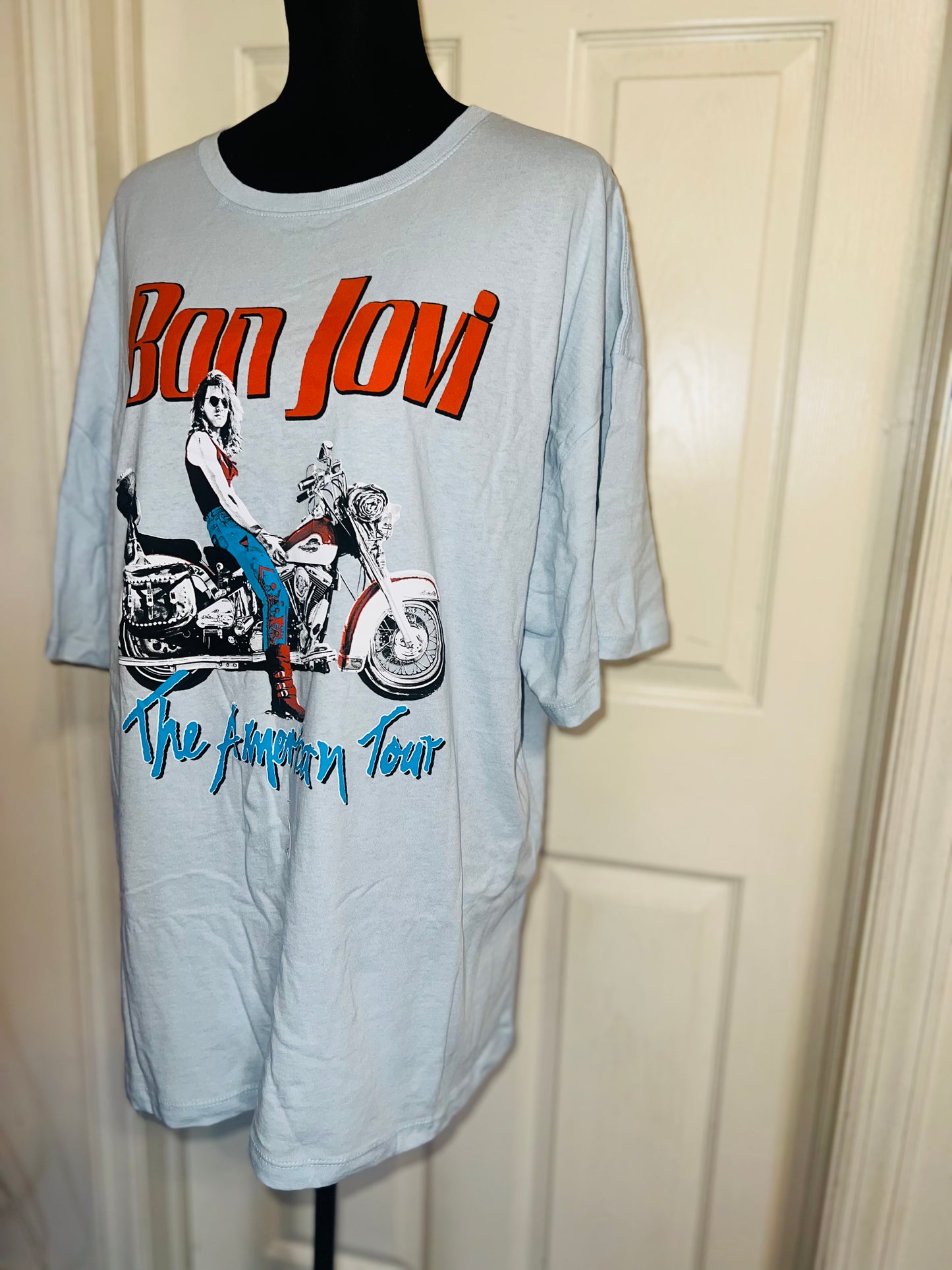 Bon Jovi Oversized Distressed Tee