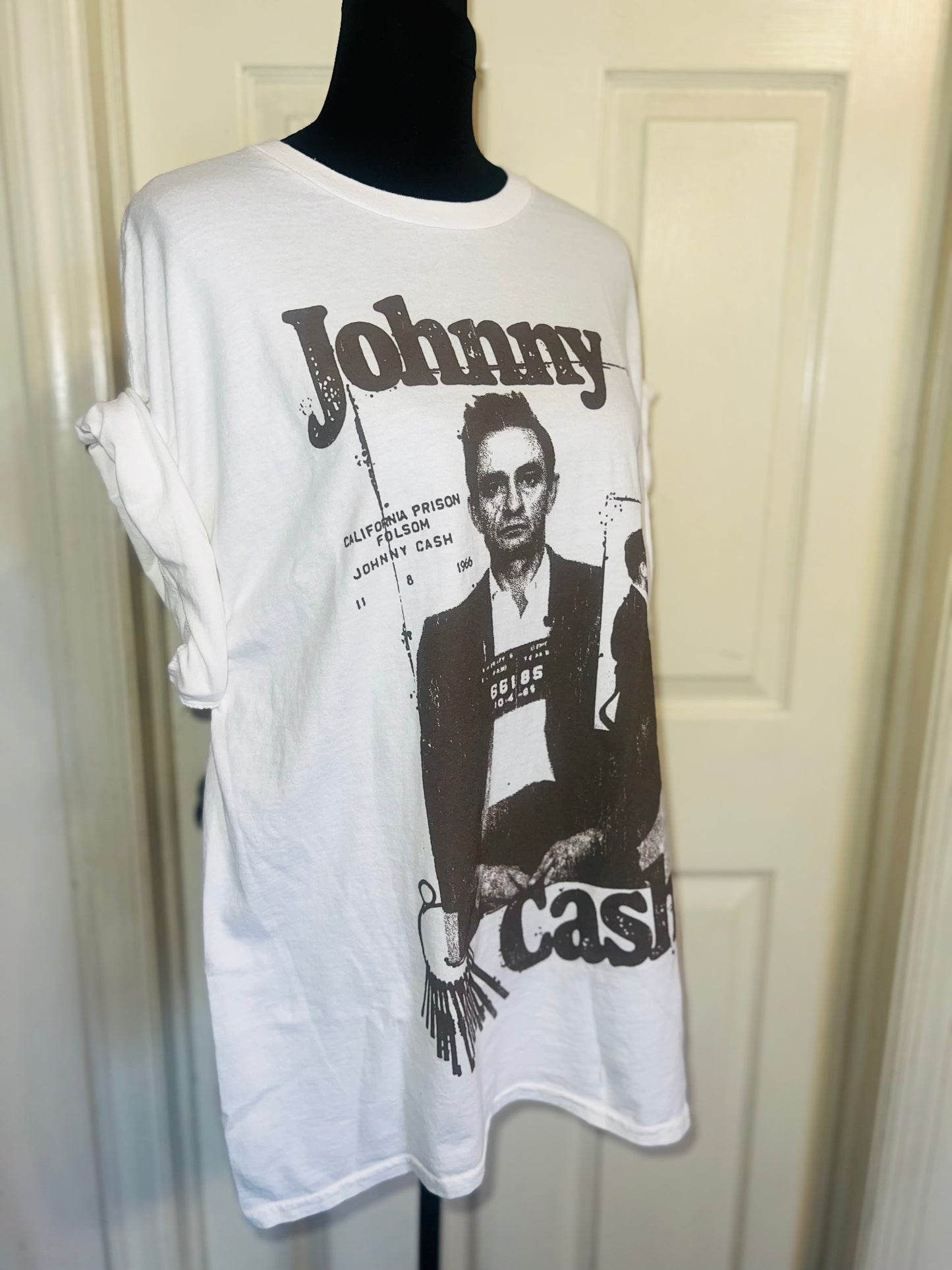 Johnny Cash Oversized Distressed Tee