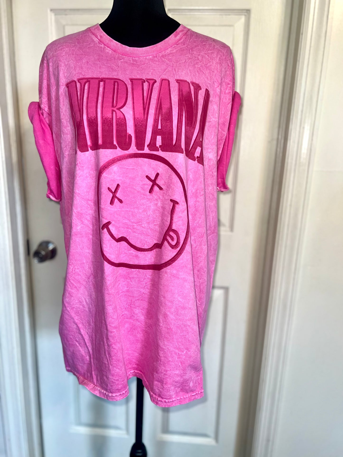 Nirvana Oversized Distressed Tee