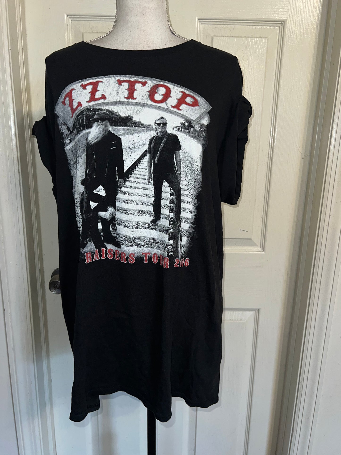 ZZ Top Double Sided Oversized Distressed Tee