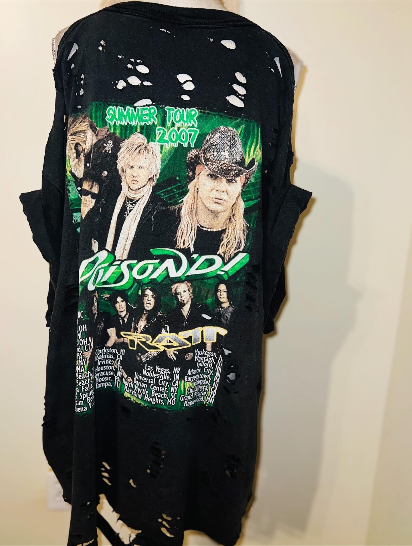 Poison Double Sided Distressed Vintage Tee