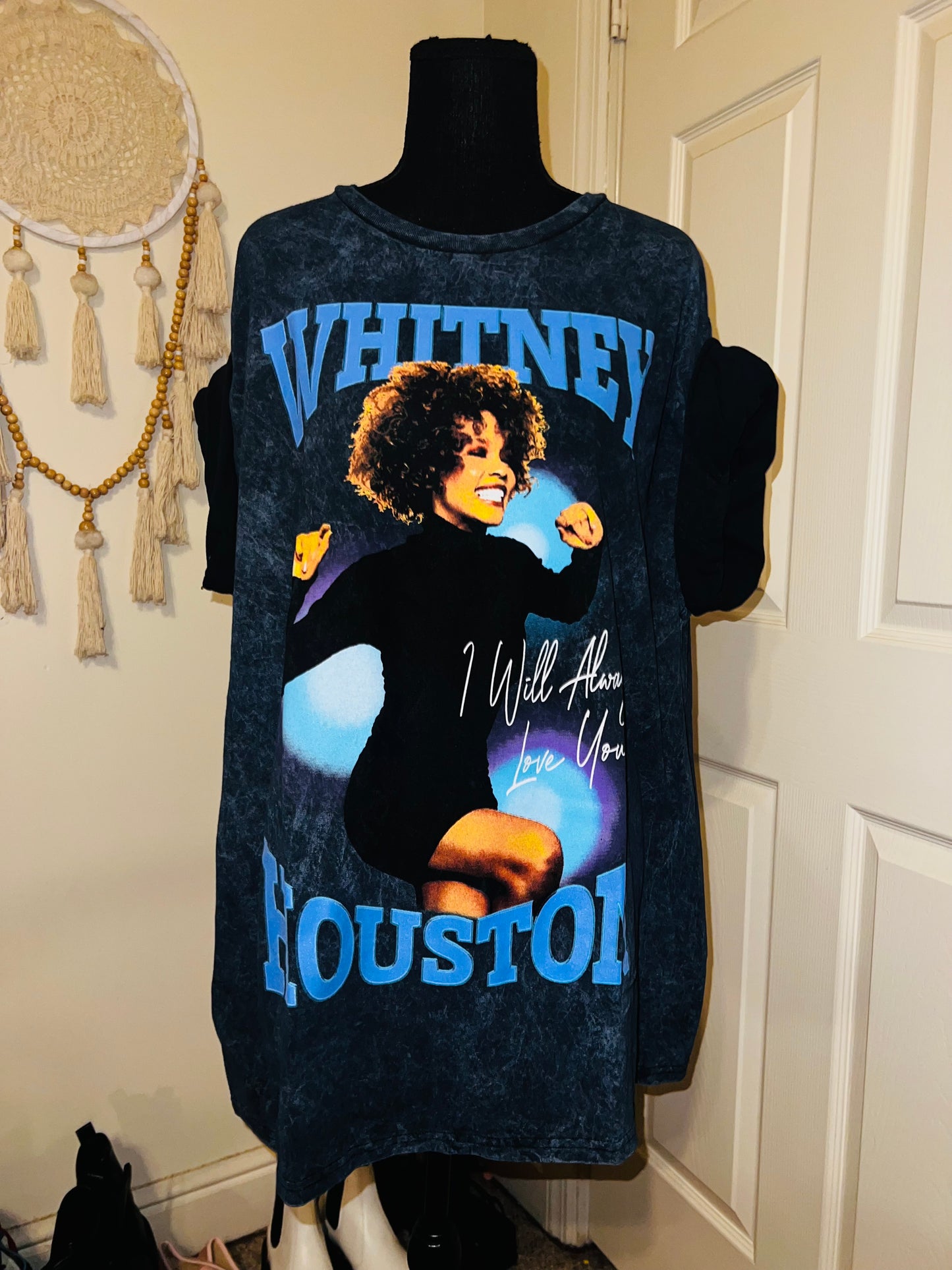 Whitney Houston Oversized Distressed Tee