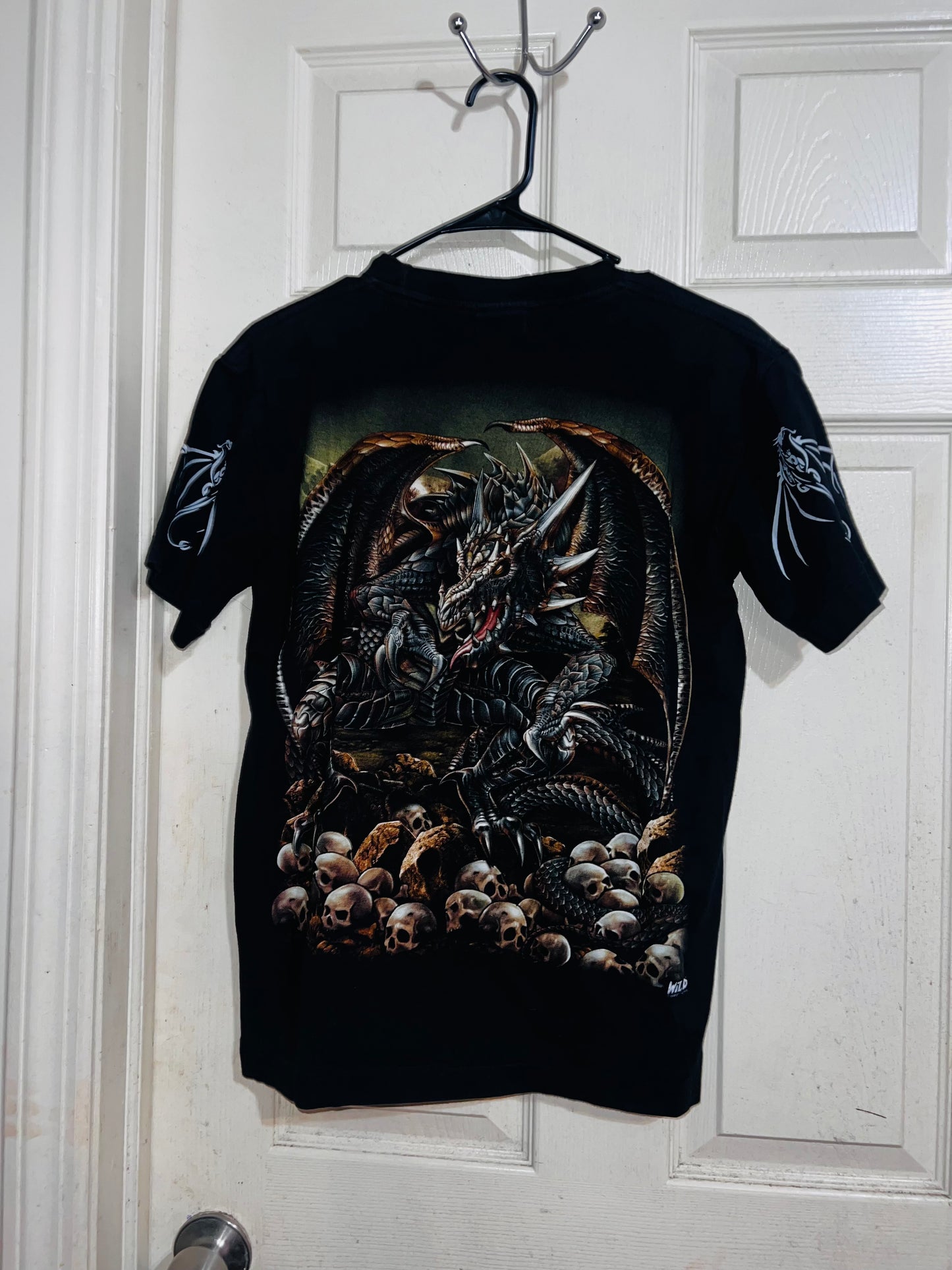 Dragon & Skulls Double Sided Vintage Oversized Tee