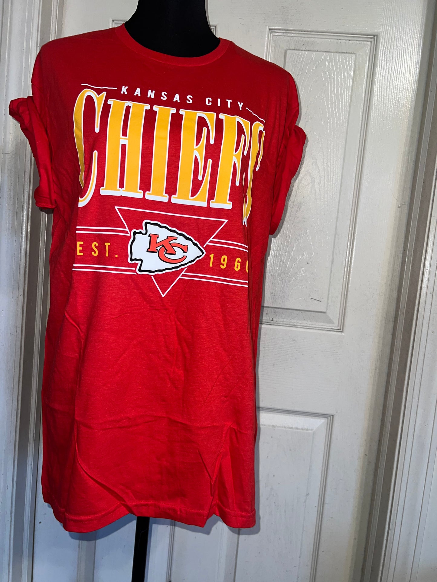 Kansas City Chiefs Oversized Distressed Tee