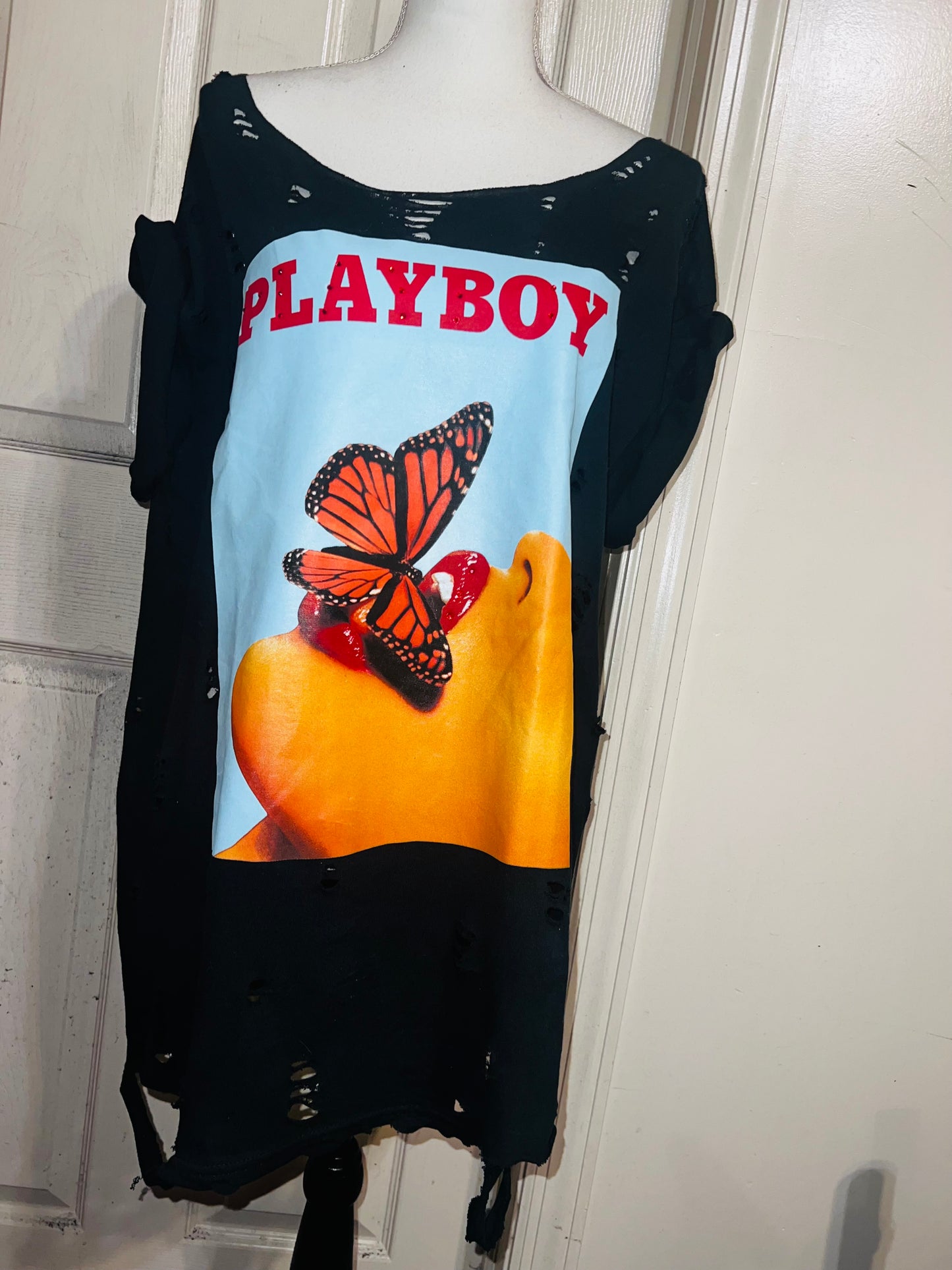Playboy Oversized Distressed Tee