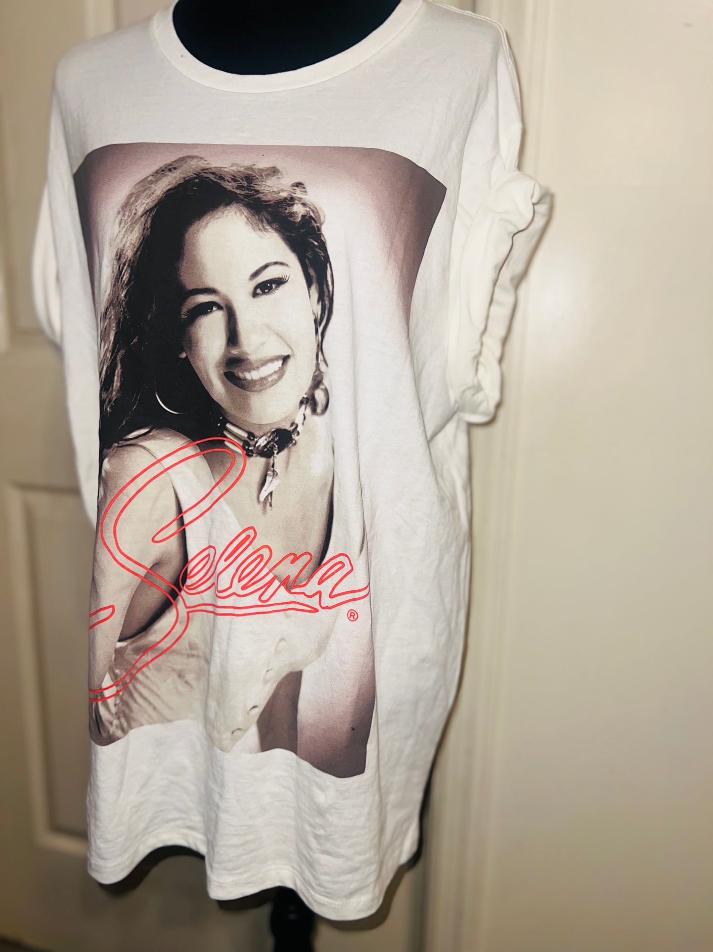 Selena Double Sided Oversized Distressed Tee