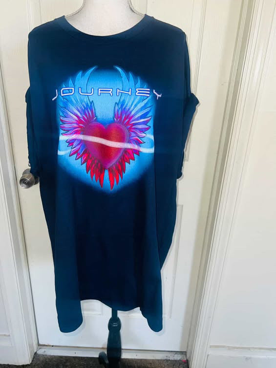 Journey Double Sided Oversized Distressed Tee