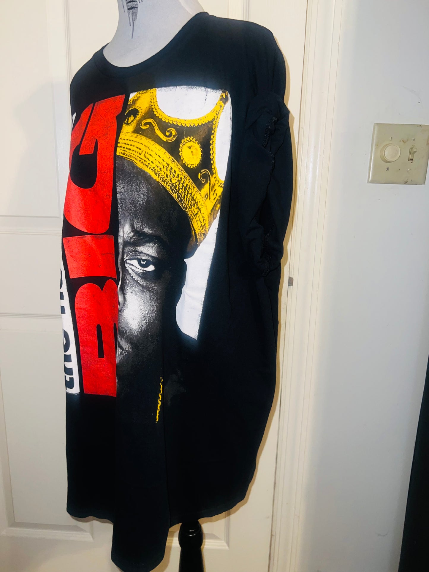 Notorious BIG Biggie Smalls Oversized Distressed Tee
