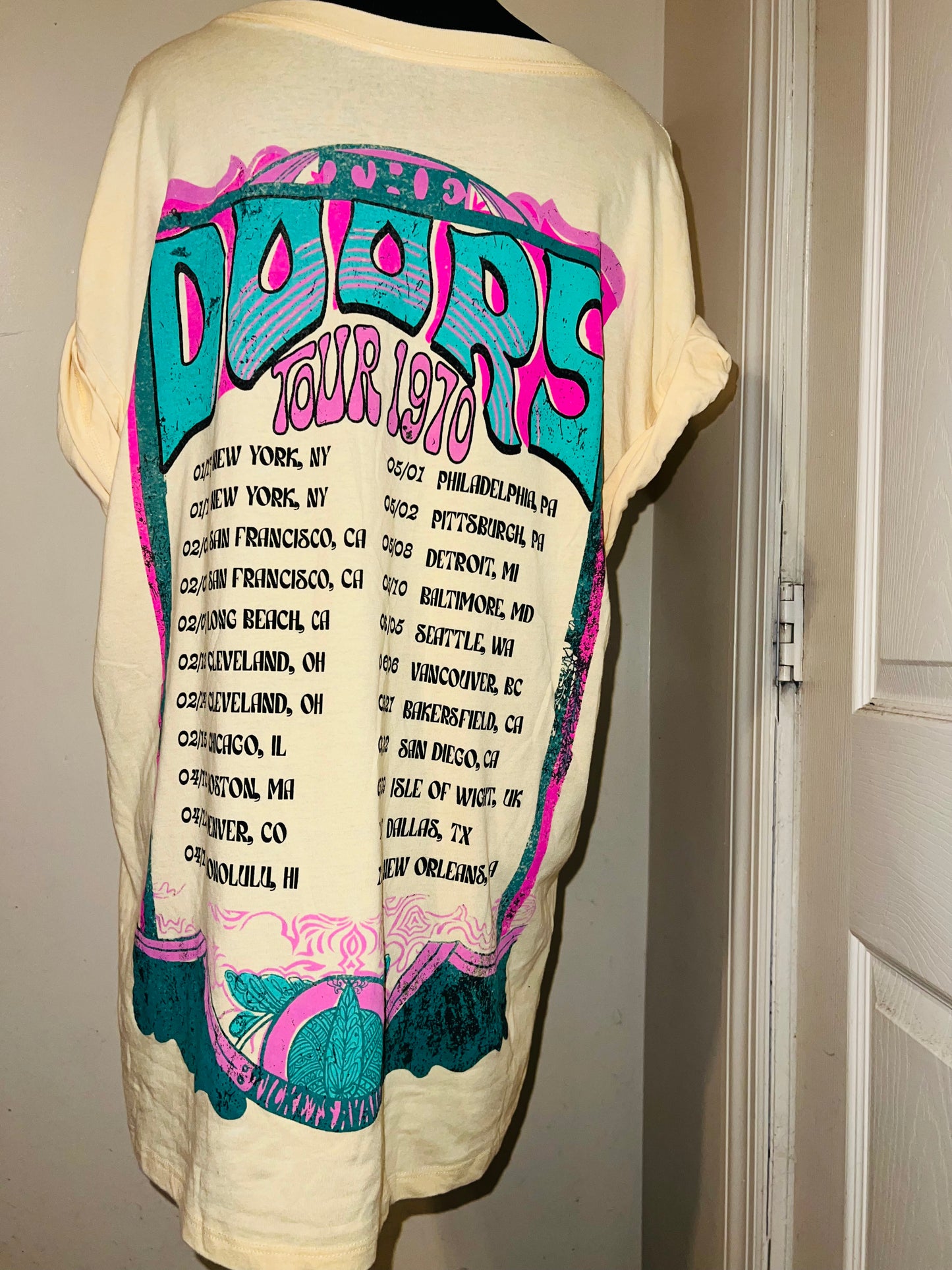 The Doors Double Sided Oversized Distressed Tee