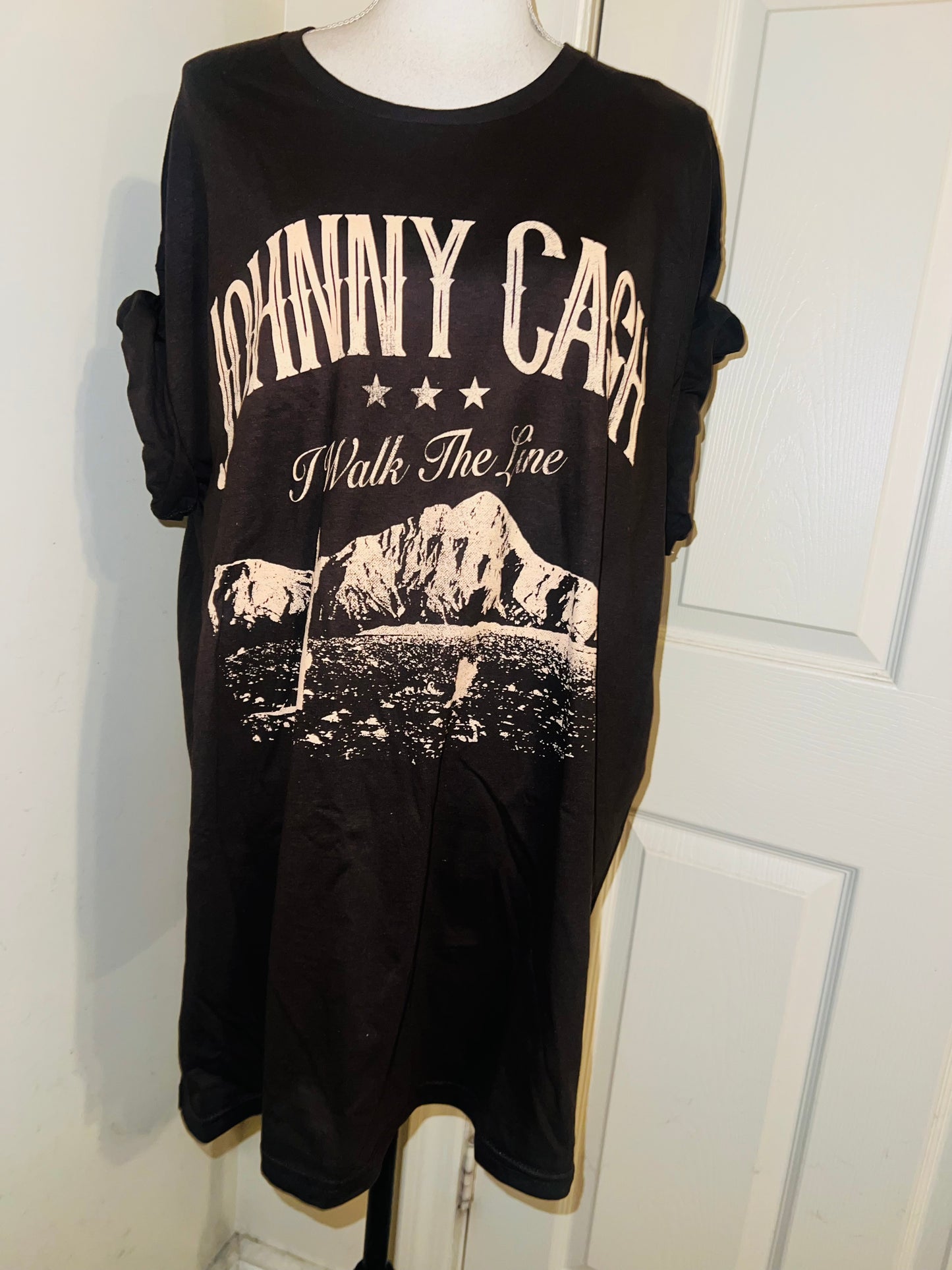 Johnny Cash Oversized Distressed Tee