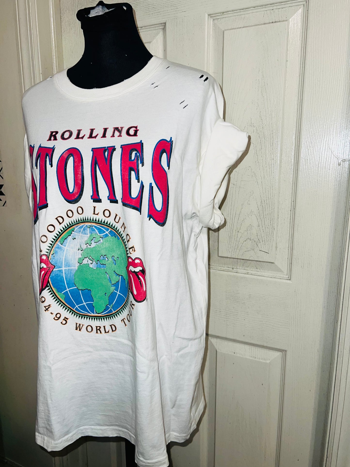 The Rolling Stones Double Sided Oversized Distressed Tee