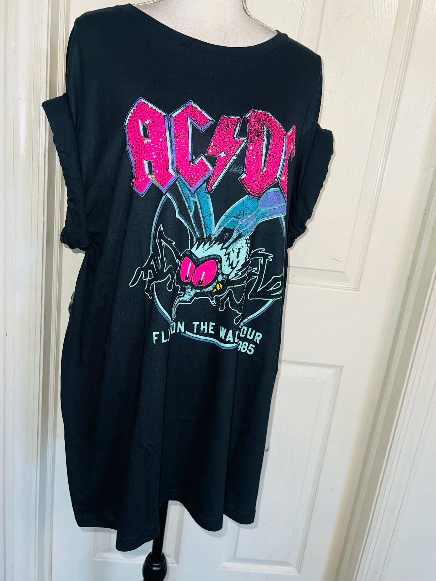 AC/DC Oversized Distressed Tee