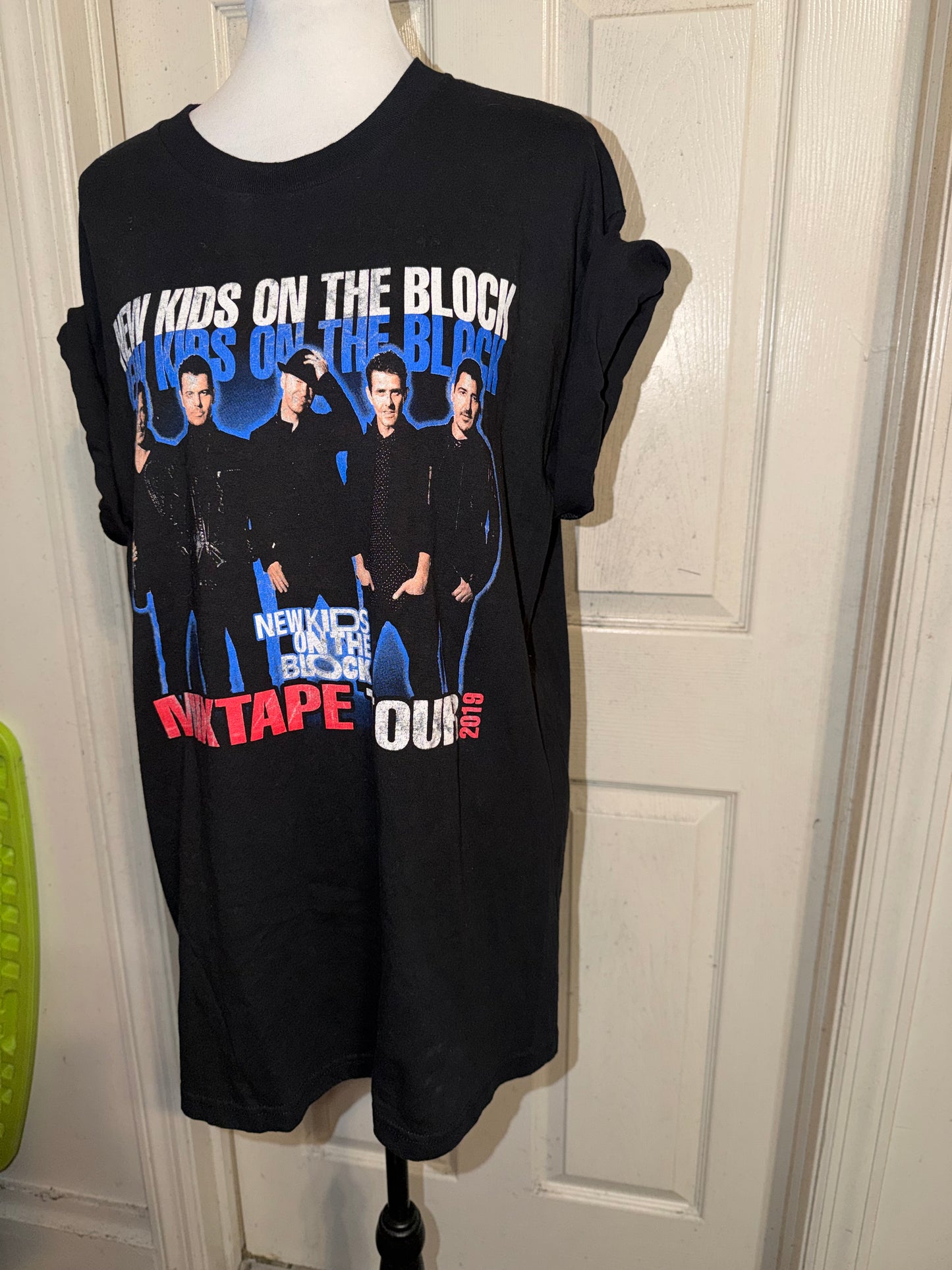 New Kids on the Block Double Sided Oversized Distressed Tee