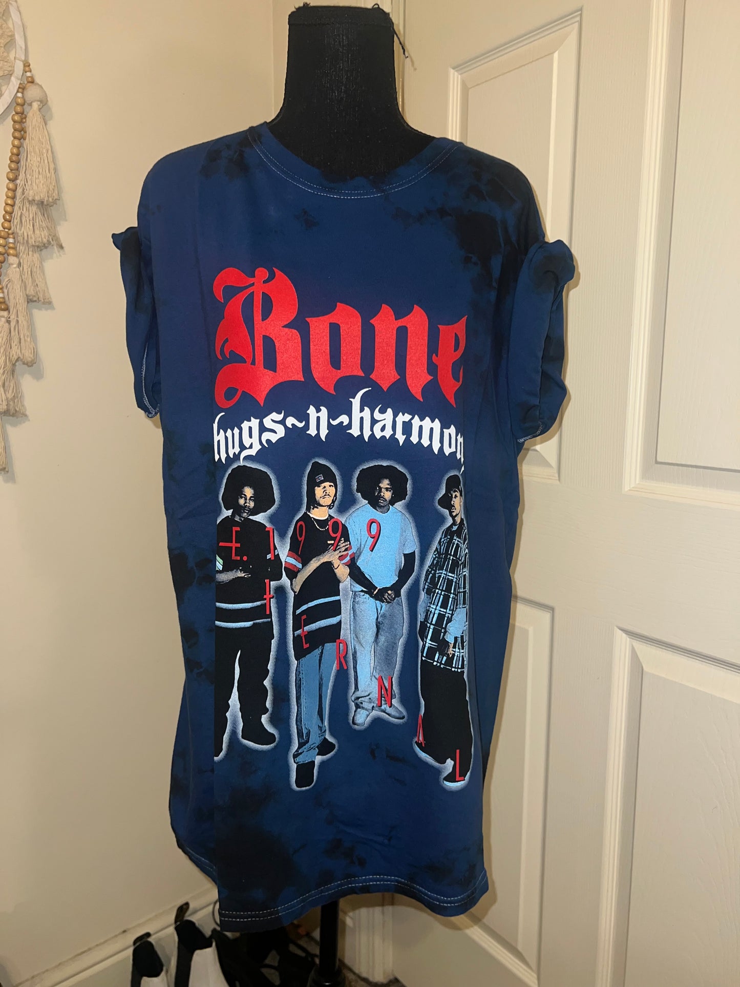 Bone Thugs n Harmony Tie Dyed Oversized Distressed Tee