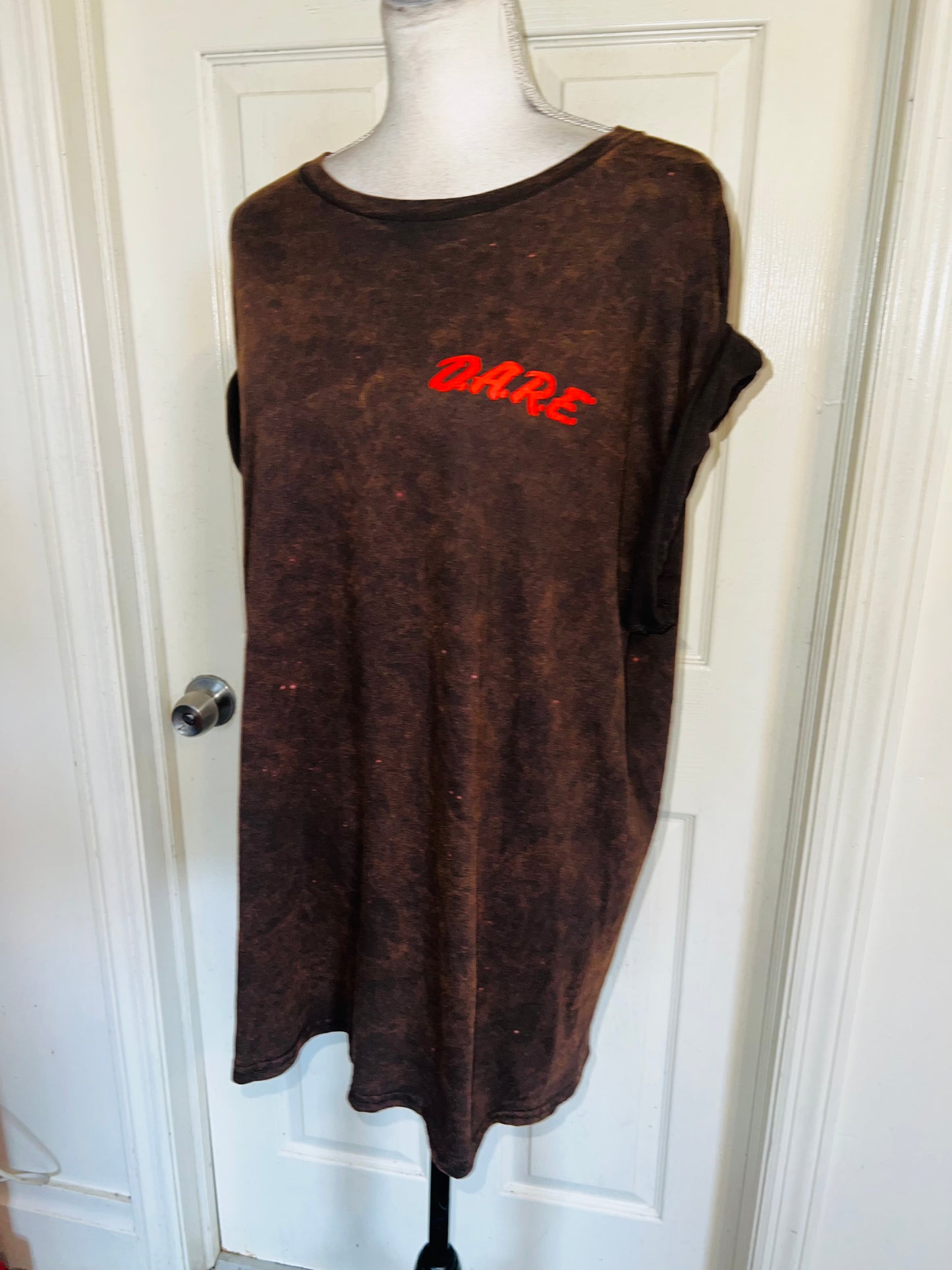 D.A.R.E Double Sided Oversized Distressed Tee