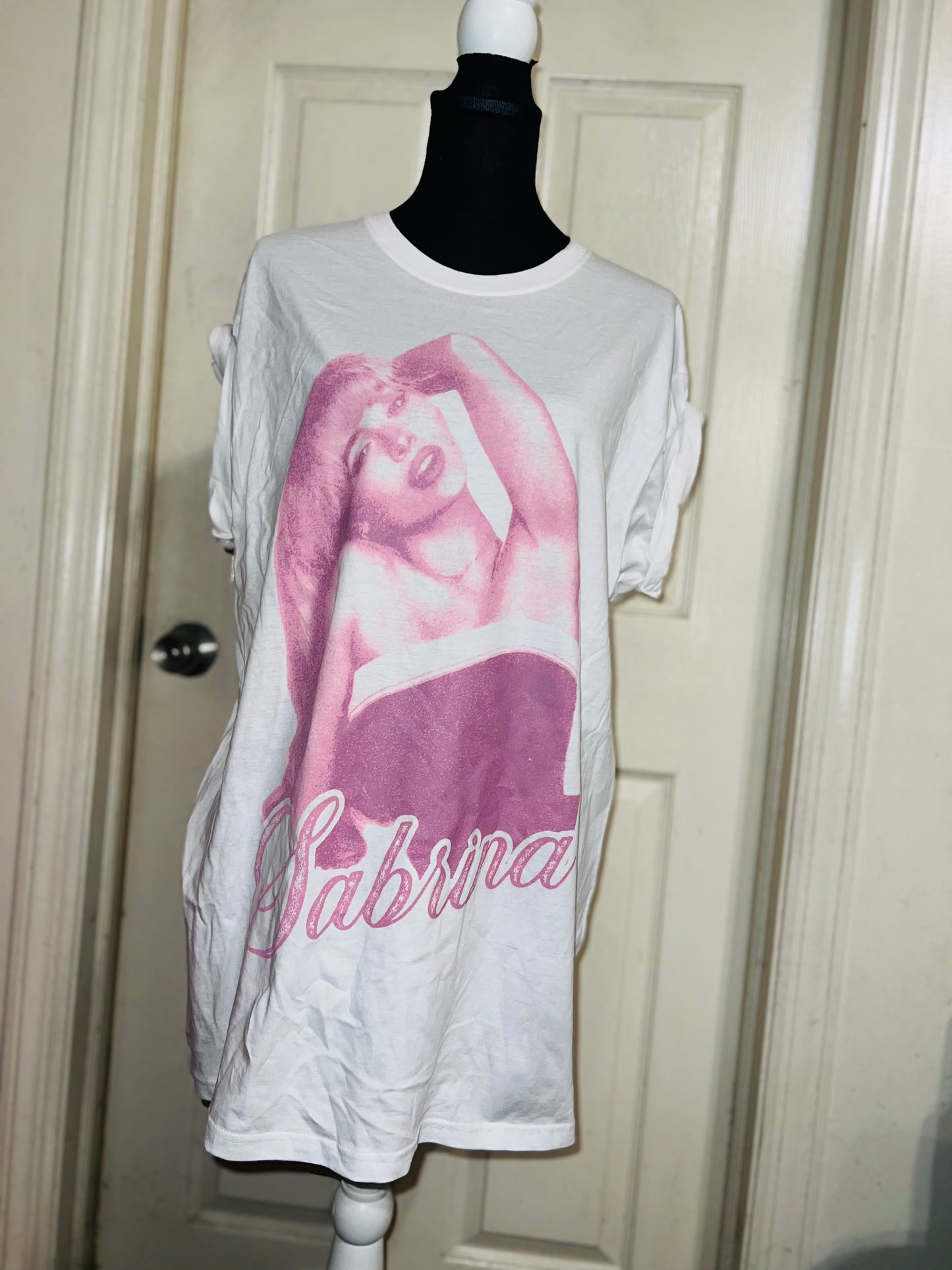 Sabrina Carpenter Oversized Distressed Tee