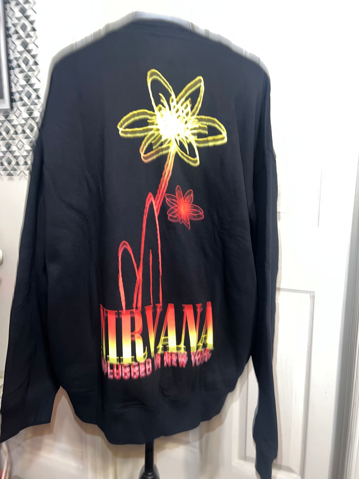 Nirvana Double Sided Oversized Distressed Tee