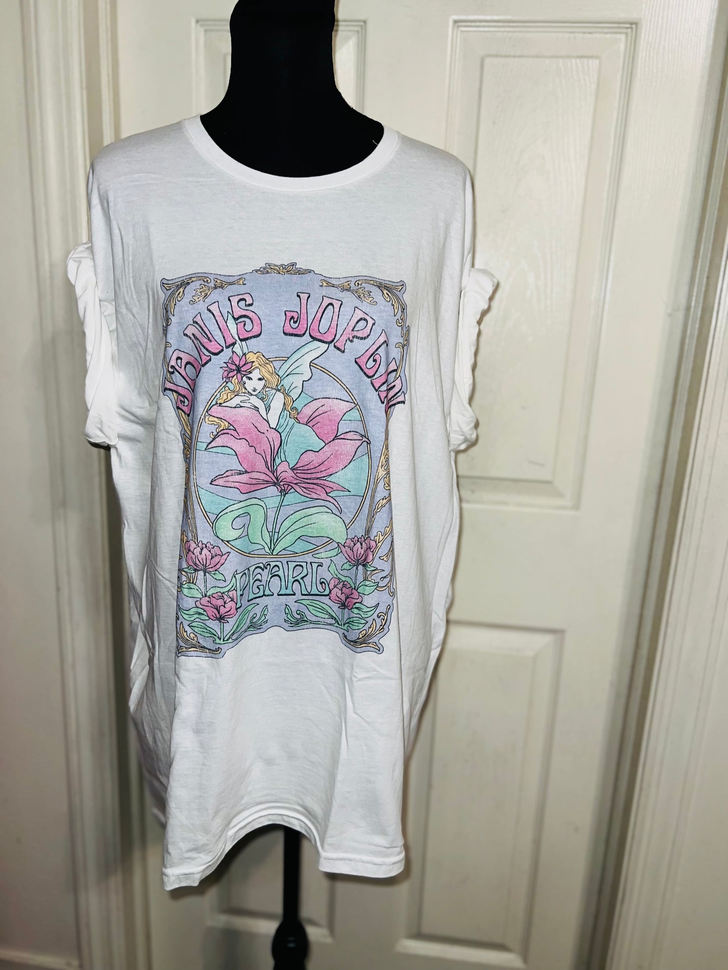 Janis Joplin Oversized Distressed Tee