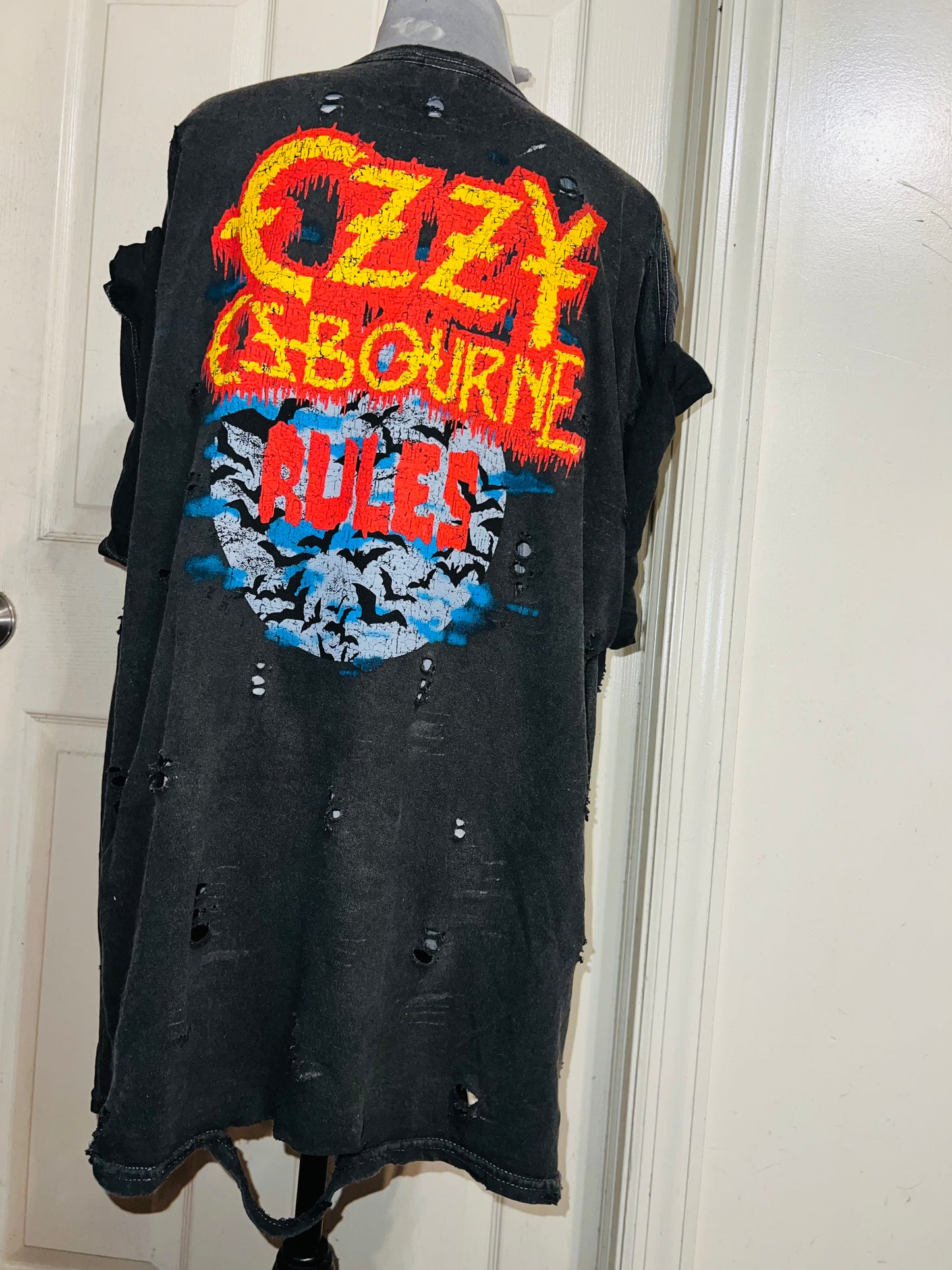 Ozzy Osbourne Double Sided Oversized Distressed Tee