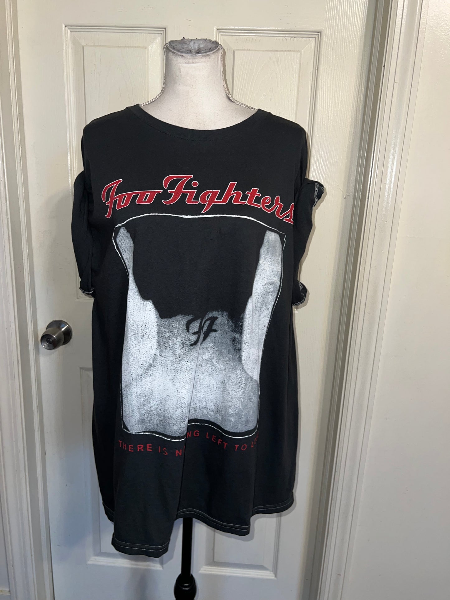 Foo Fighters Double Sided Oversized Distressed Tee