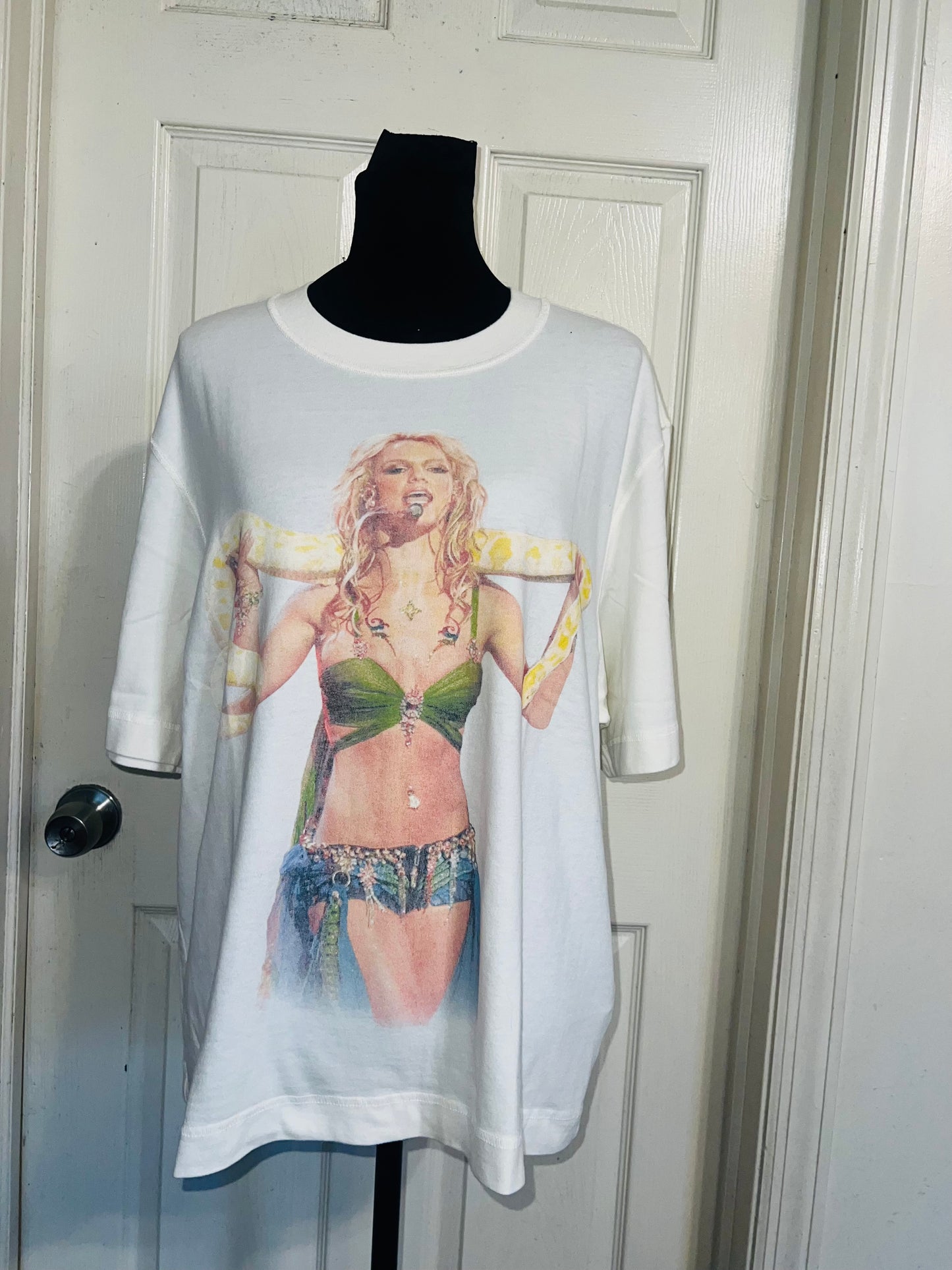 Britney Spears Oversized Distressed Tee