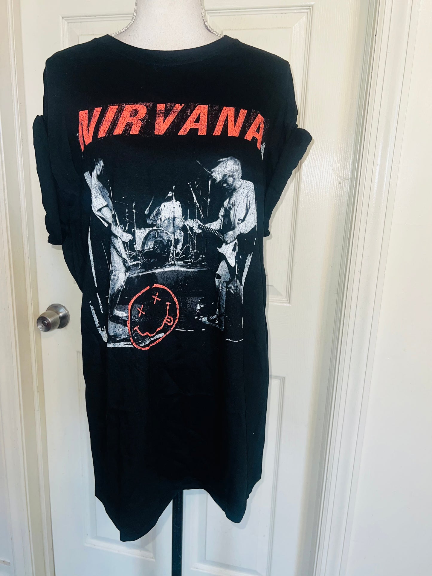 Nirvana Oversized Distressed Tee