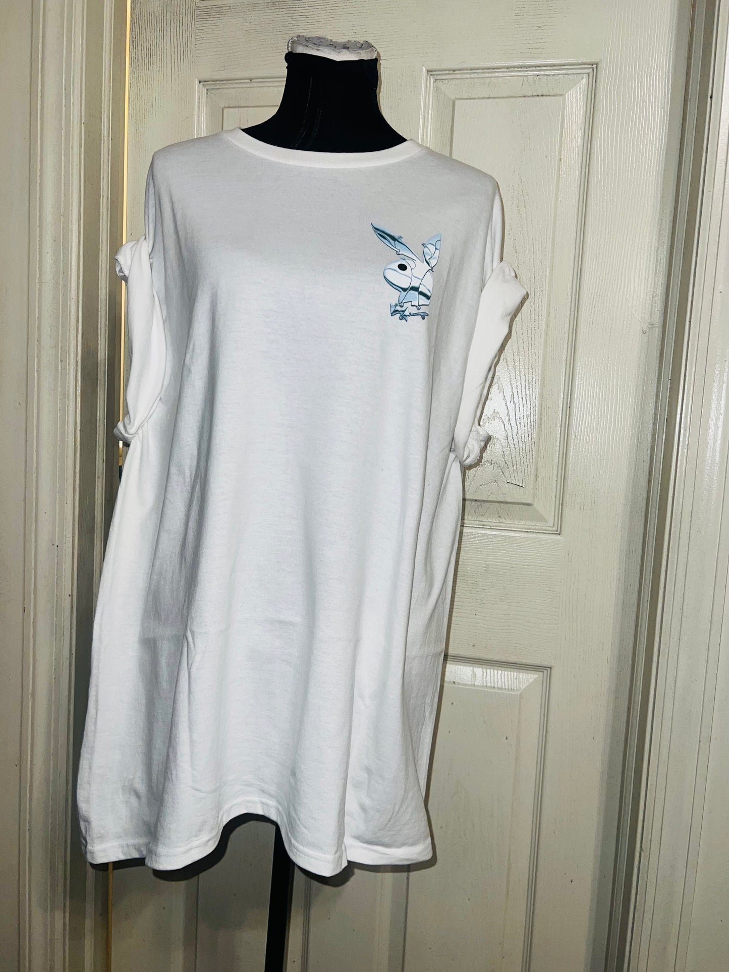 Playboy Double Sided Oversized Distressed Tee