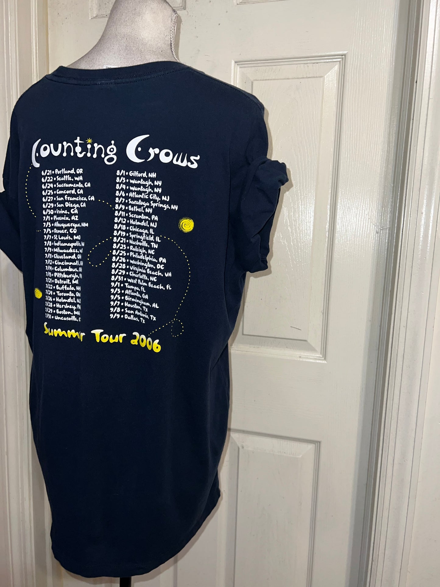 Counting Crows Double Sided Oversized Distressed Tee