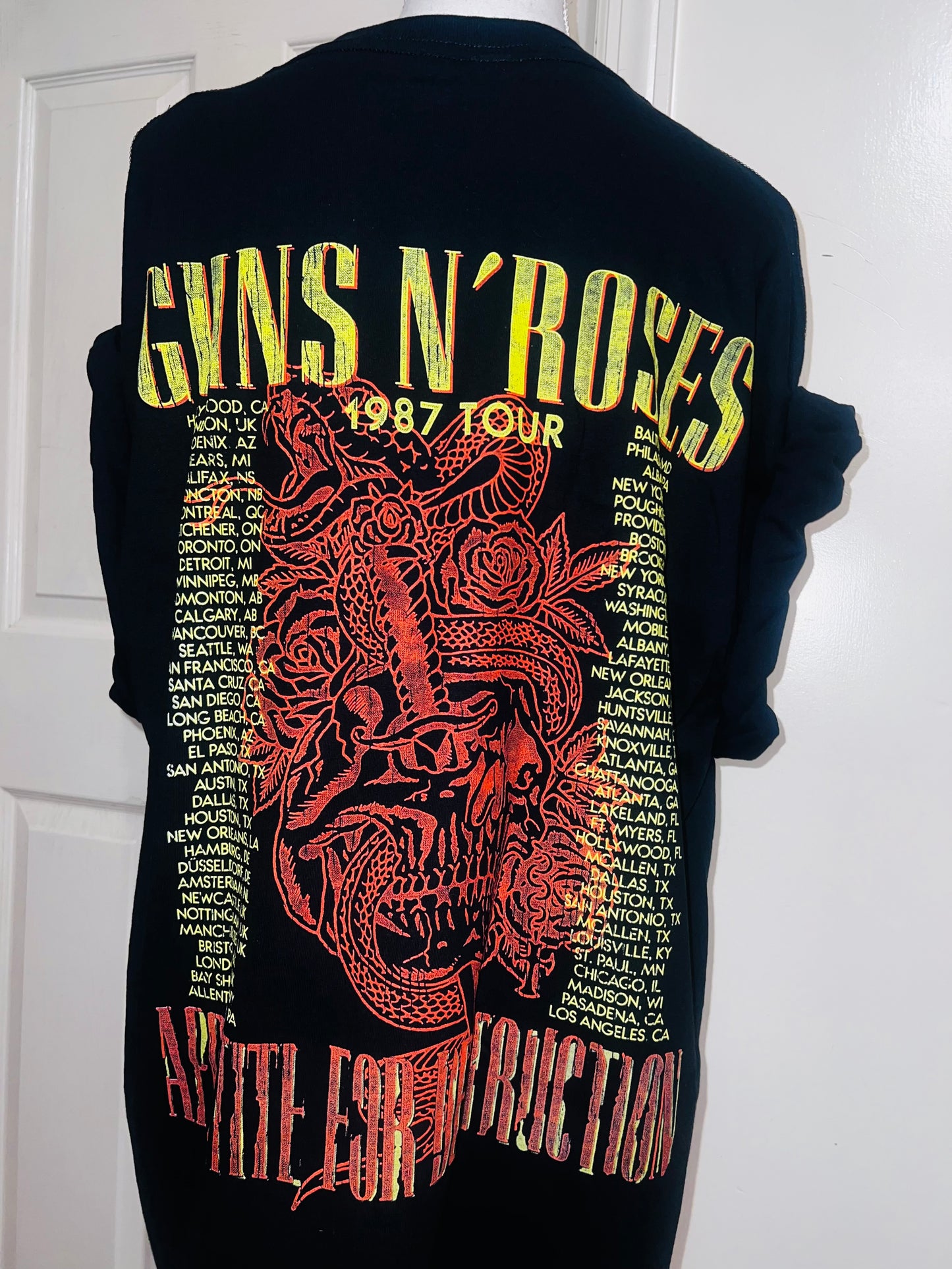 Guns N’ Roses Double Sided Oversized Distressed Tee