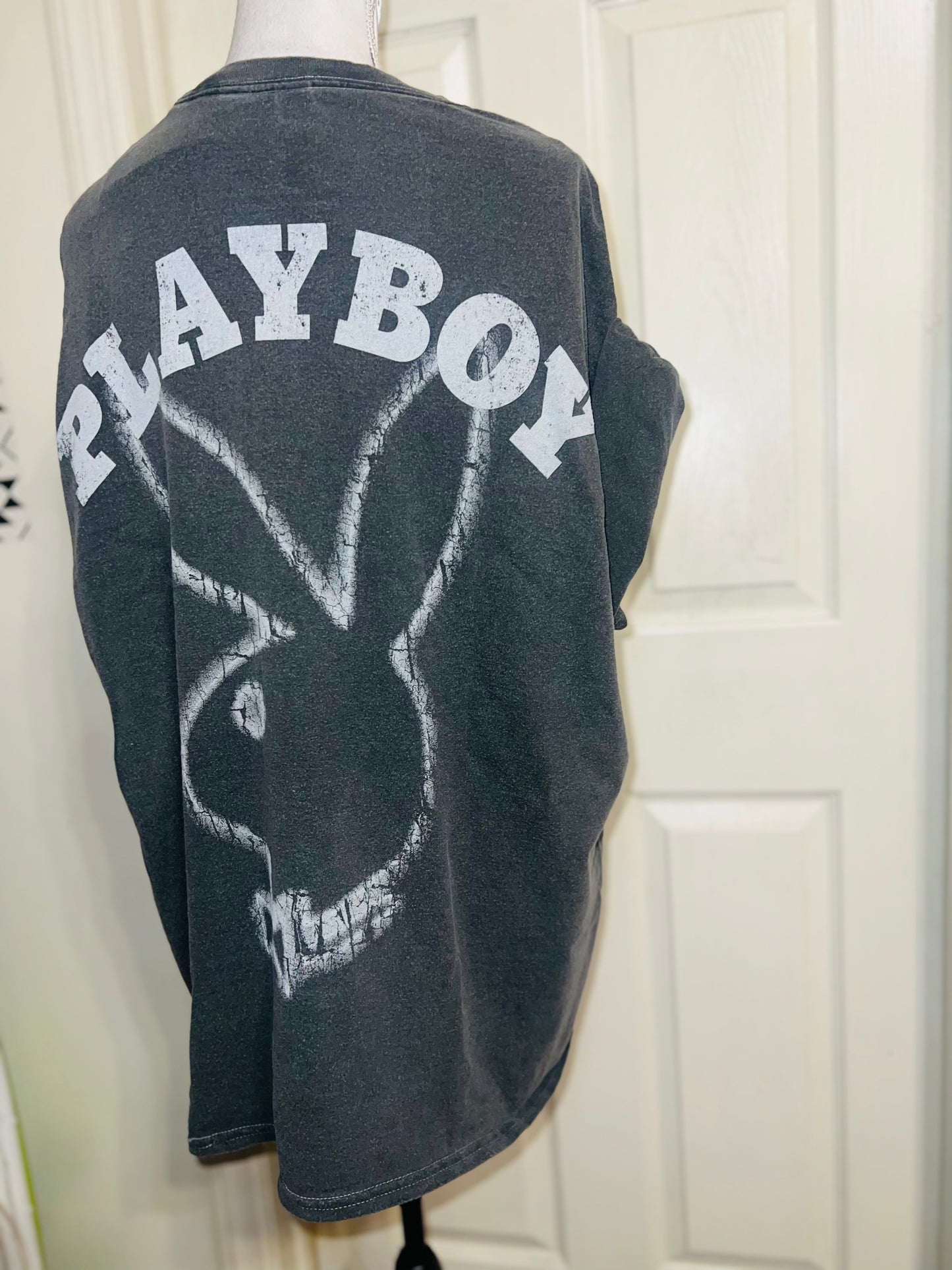 Playboy Double Sided Oversized Distressed Tee