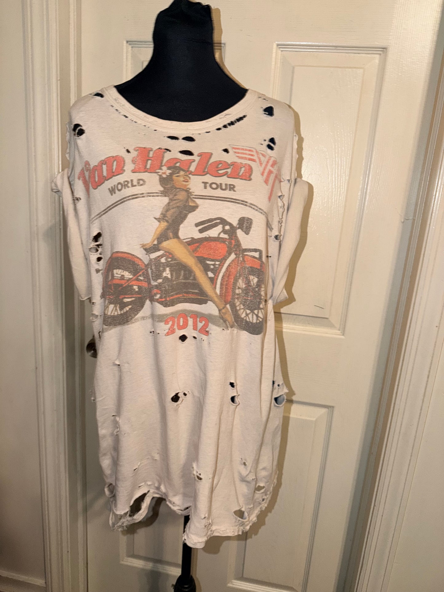 Van Halen Double Sided Oversized Distressed Tee