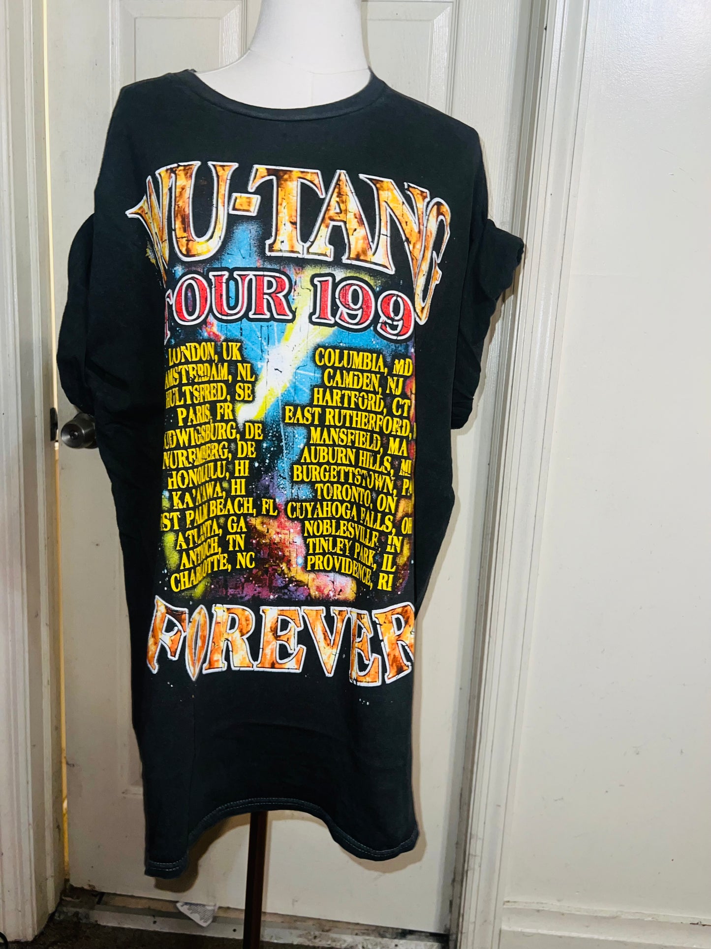 Wu-Tang Clan Tour Oversized Distressed Tee