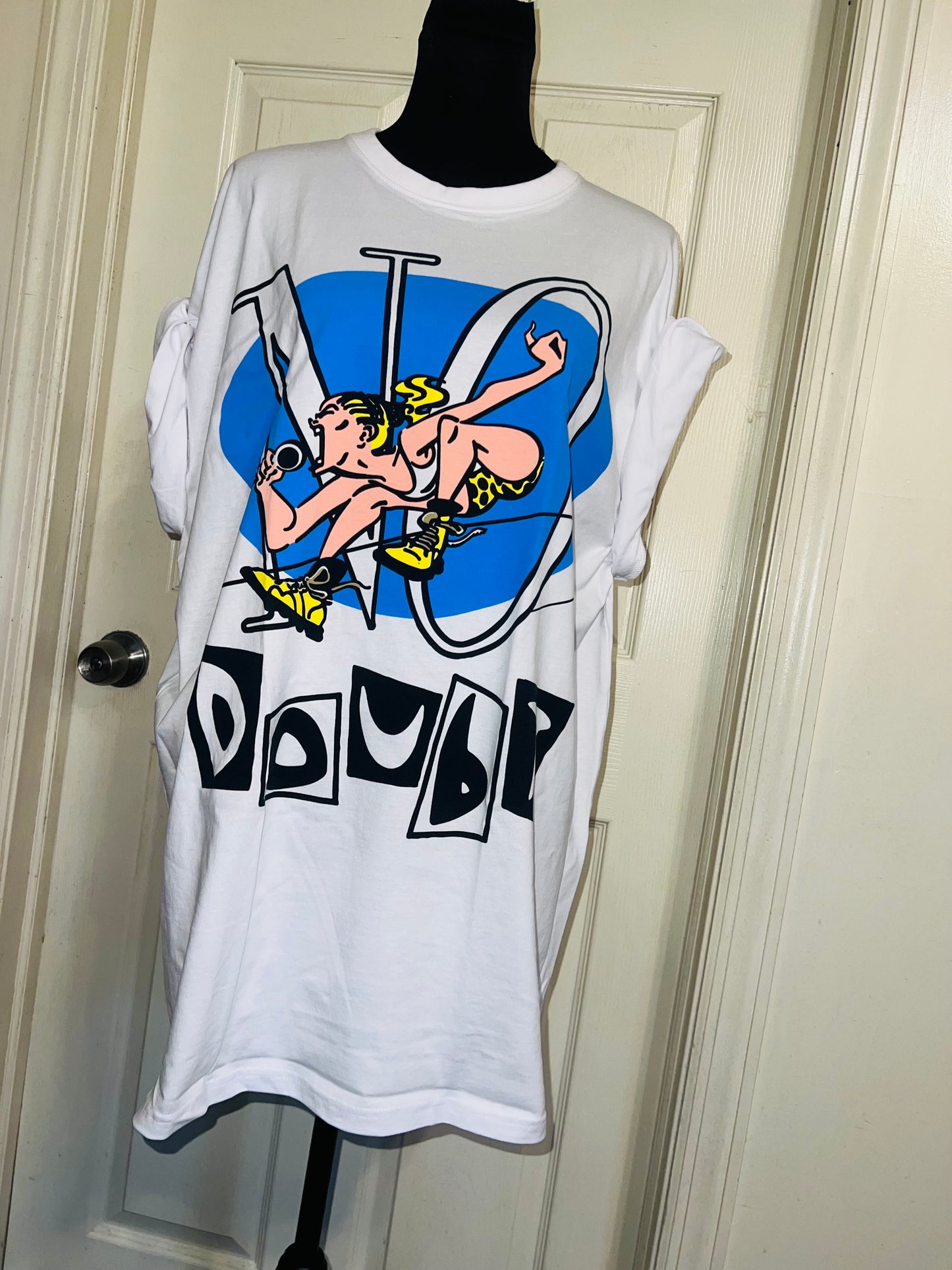 No Doubt Oversized Distressed Tee