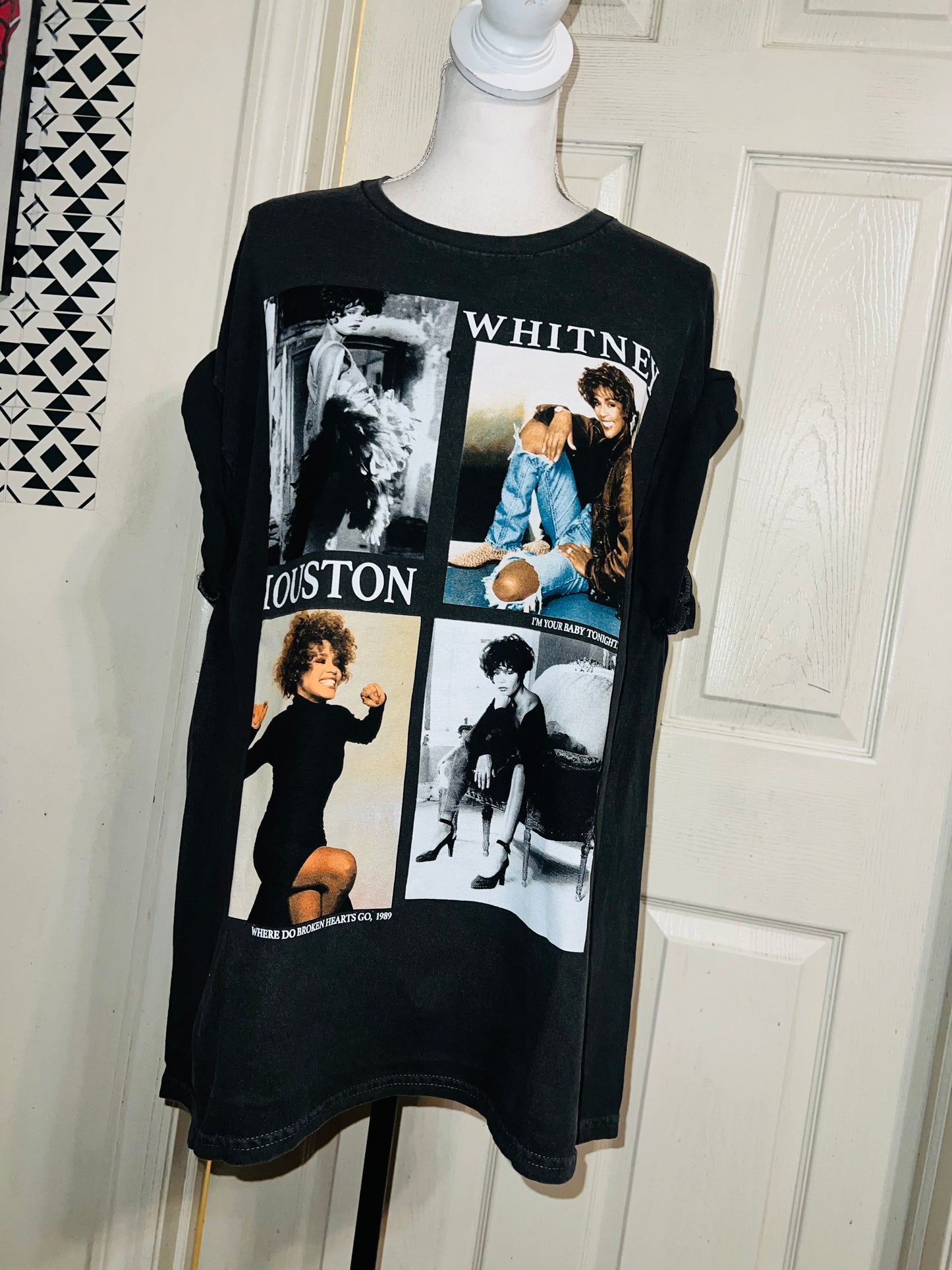 Whitey Houston Oversized Distressed Tee