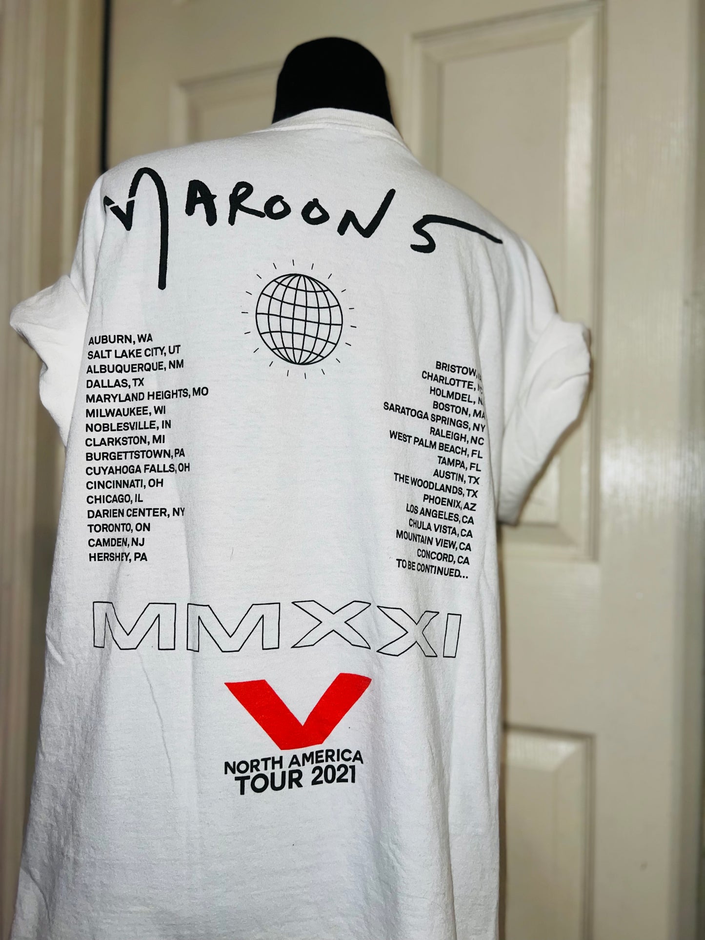 Maroon 5 Double Sided Distressed Tour Tee
