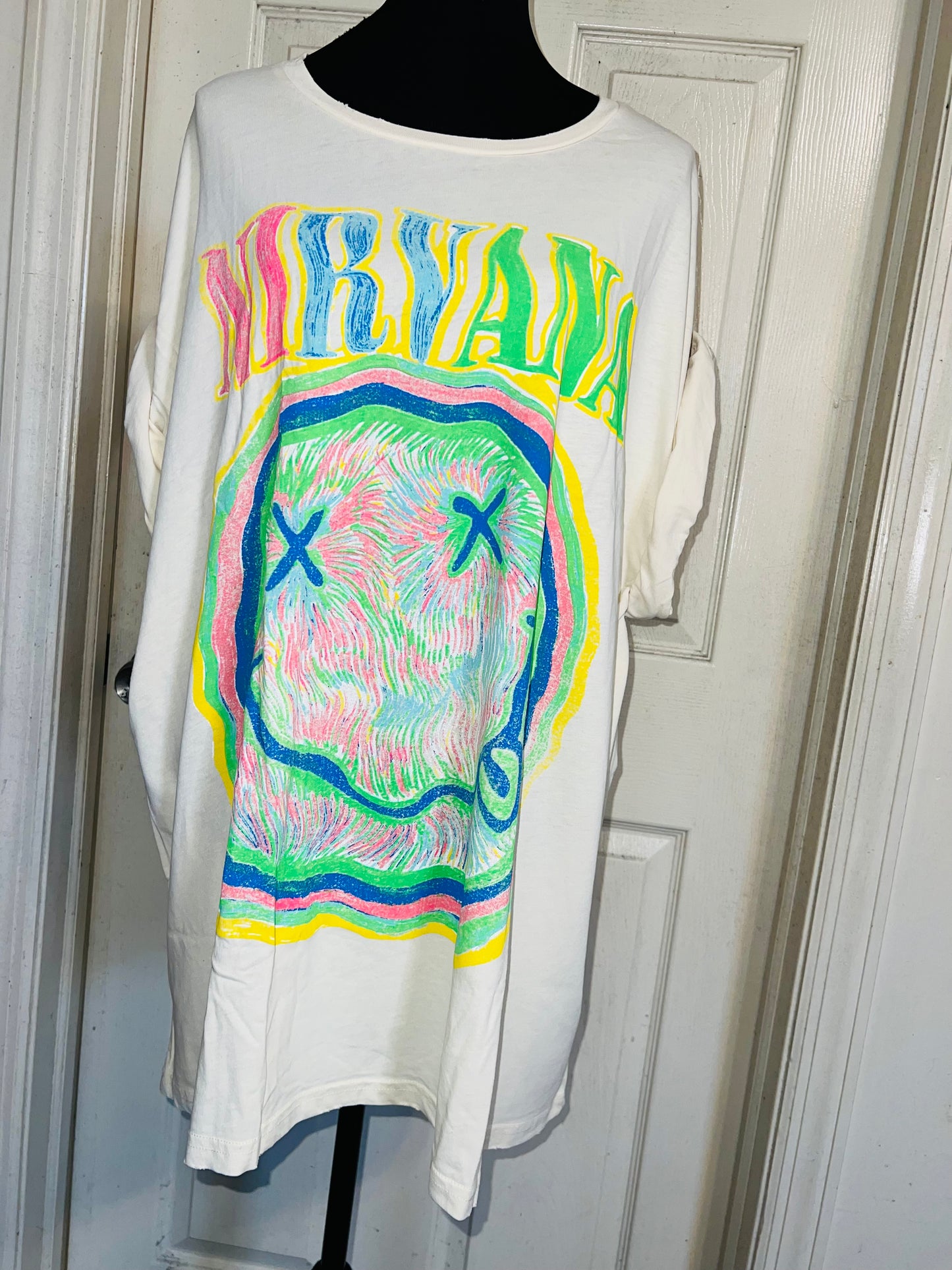 Nirvana Oversized Distressed Tee