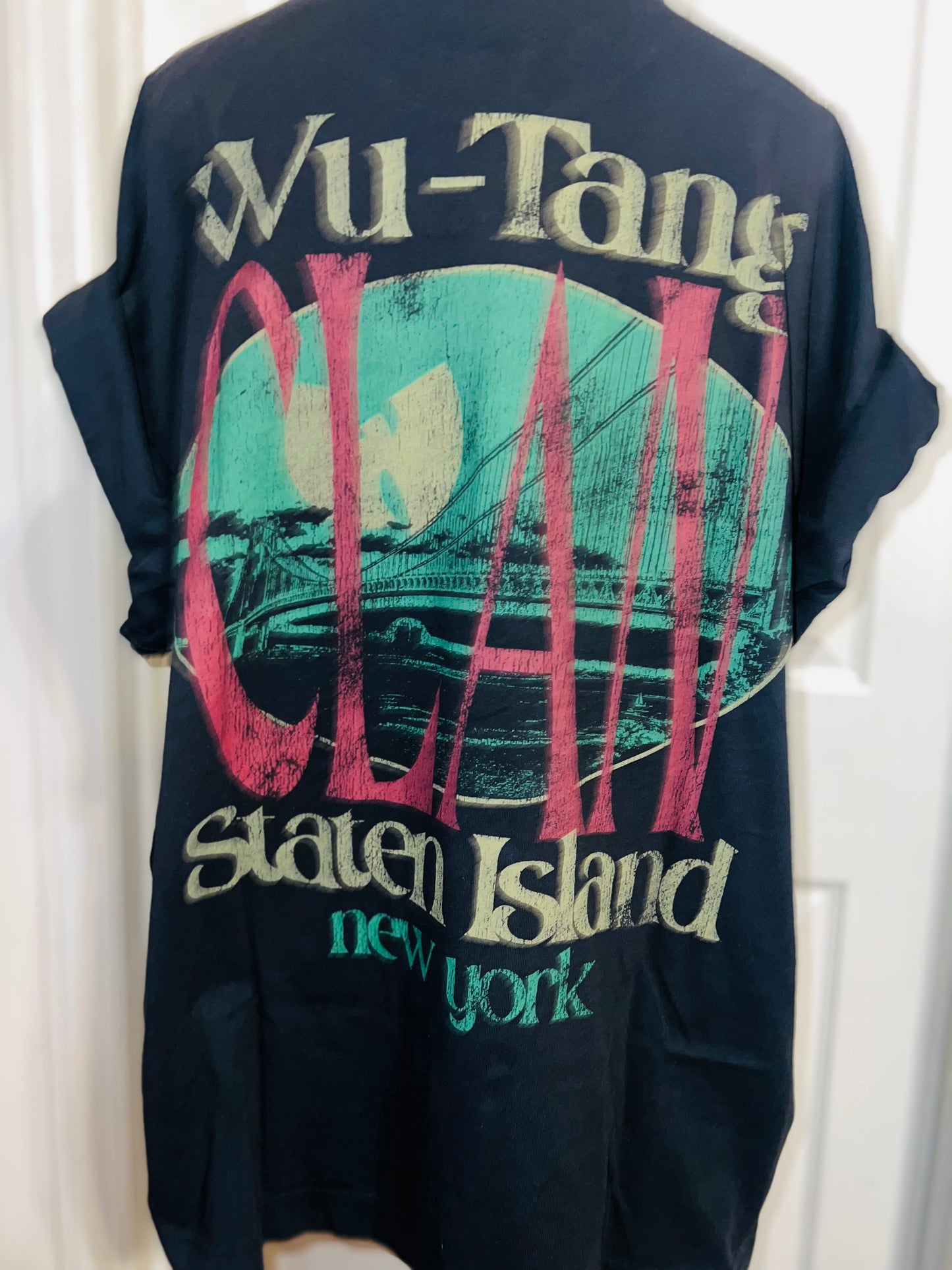 Wu-Tang Clan Double Sided Oversized Distressed Tee