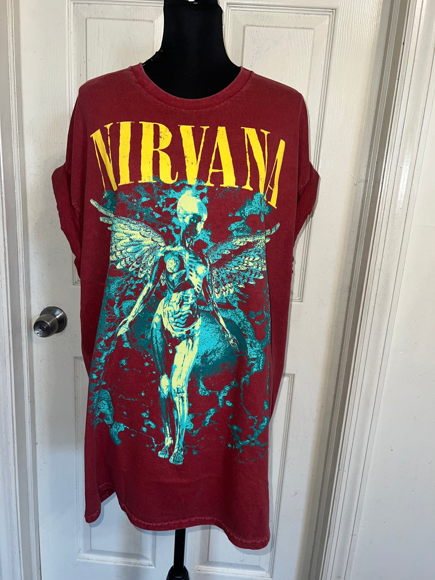 Nirvana Oversized Distressed Tee