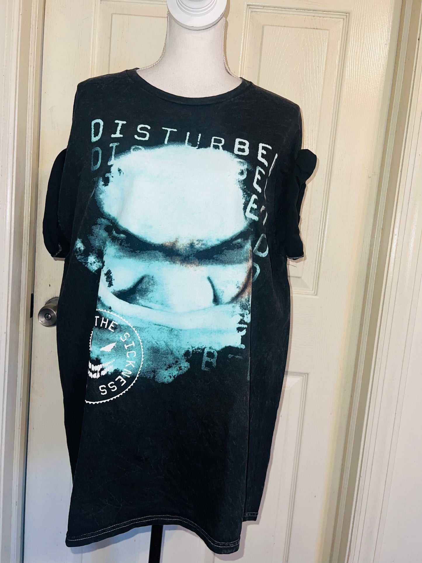 Disturbed Oversized Distressed Tee