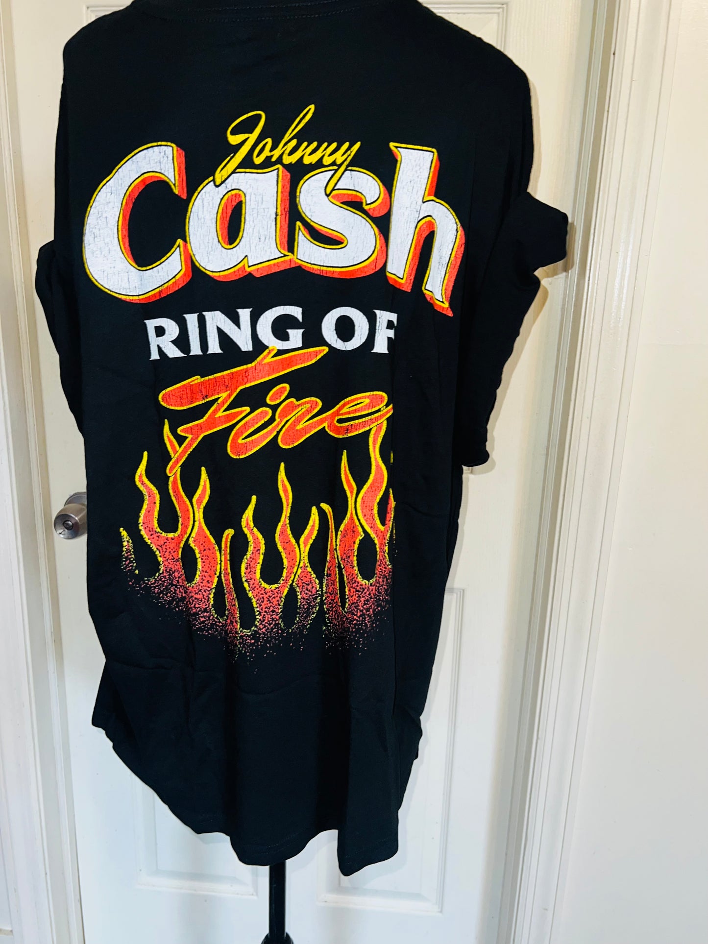 Johnny Cash Double Sided Oversized Distressed Tee