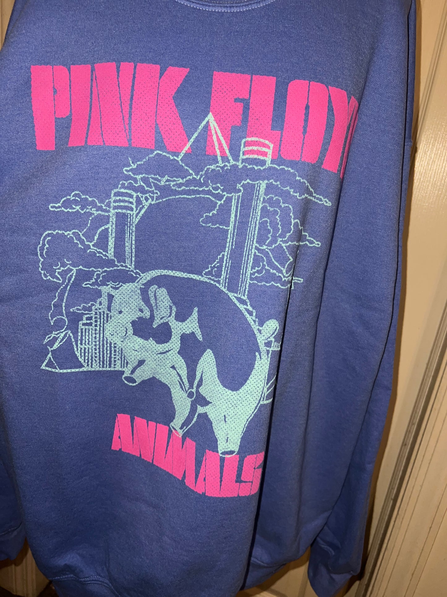 Pink Floyd Animals Oversized Distressed Sweatshirt
