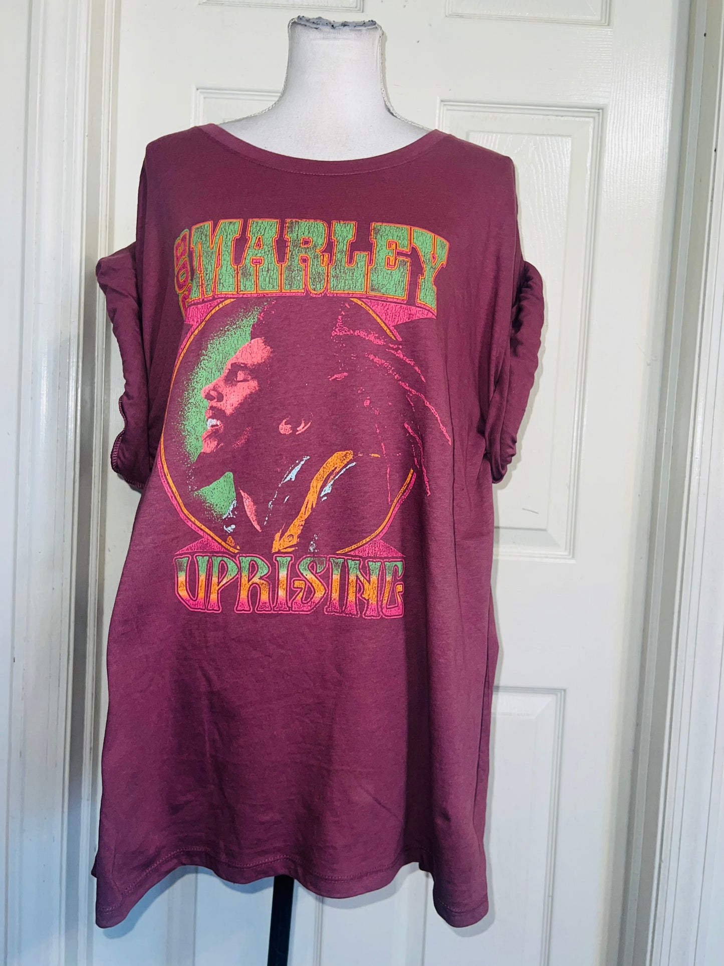 Bob Marley Oversized Distressed Tee
