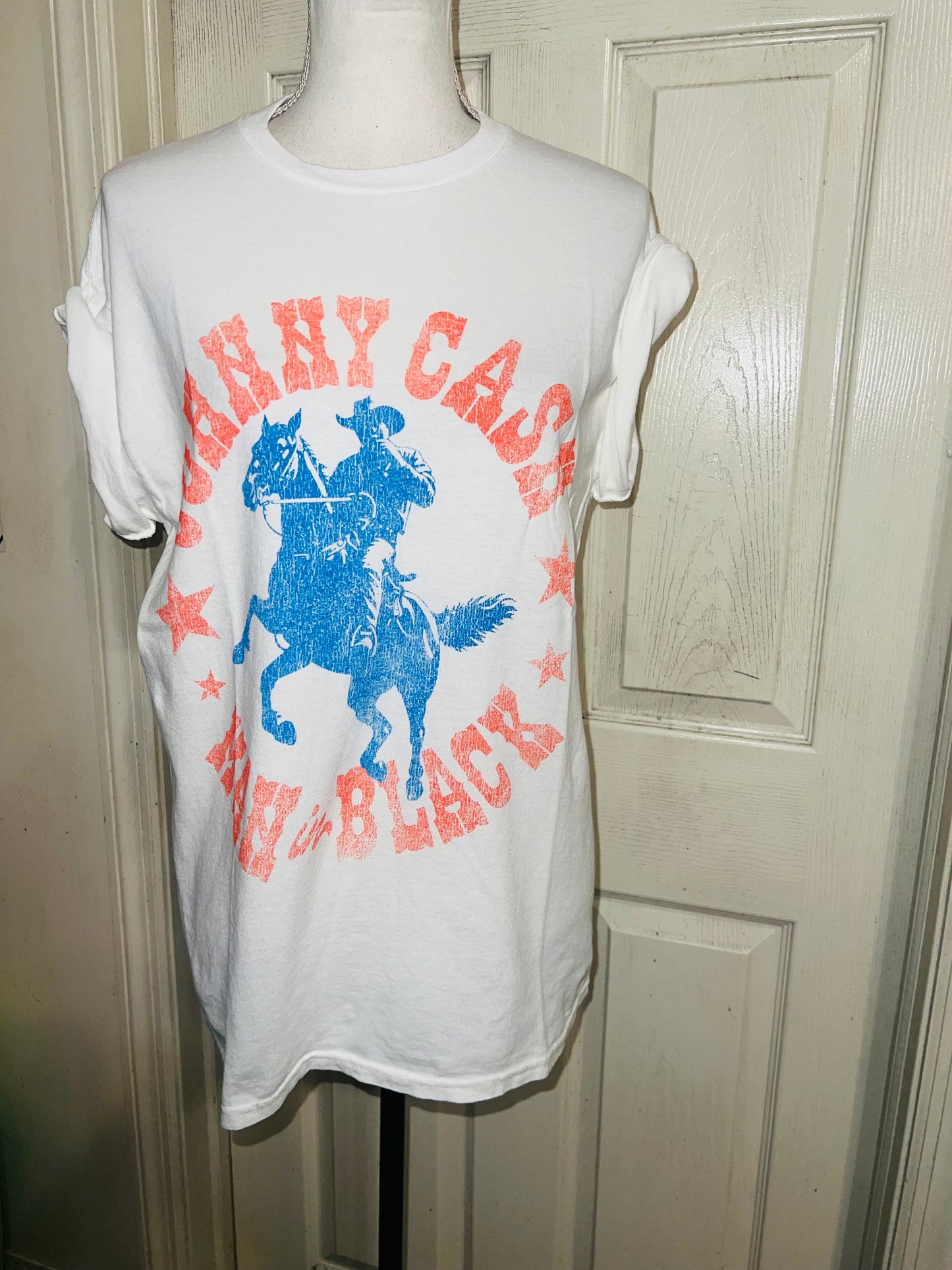 Johnny Cash Oversized Distressed Tee