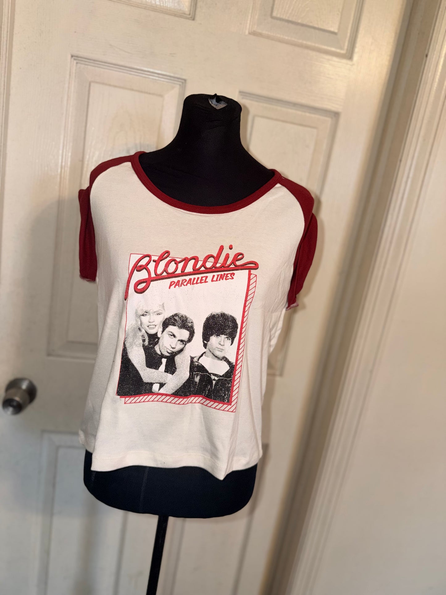 Blondie Distressed Raglan Baby Tee