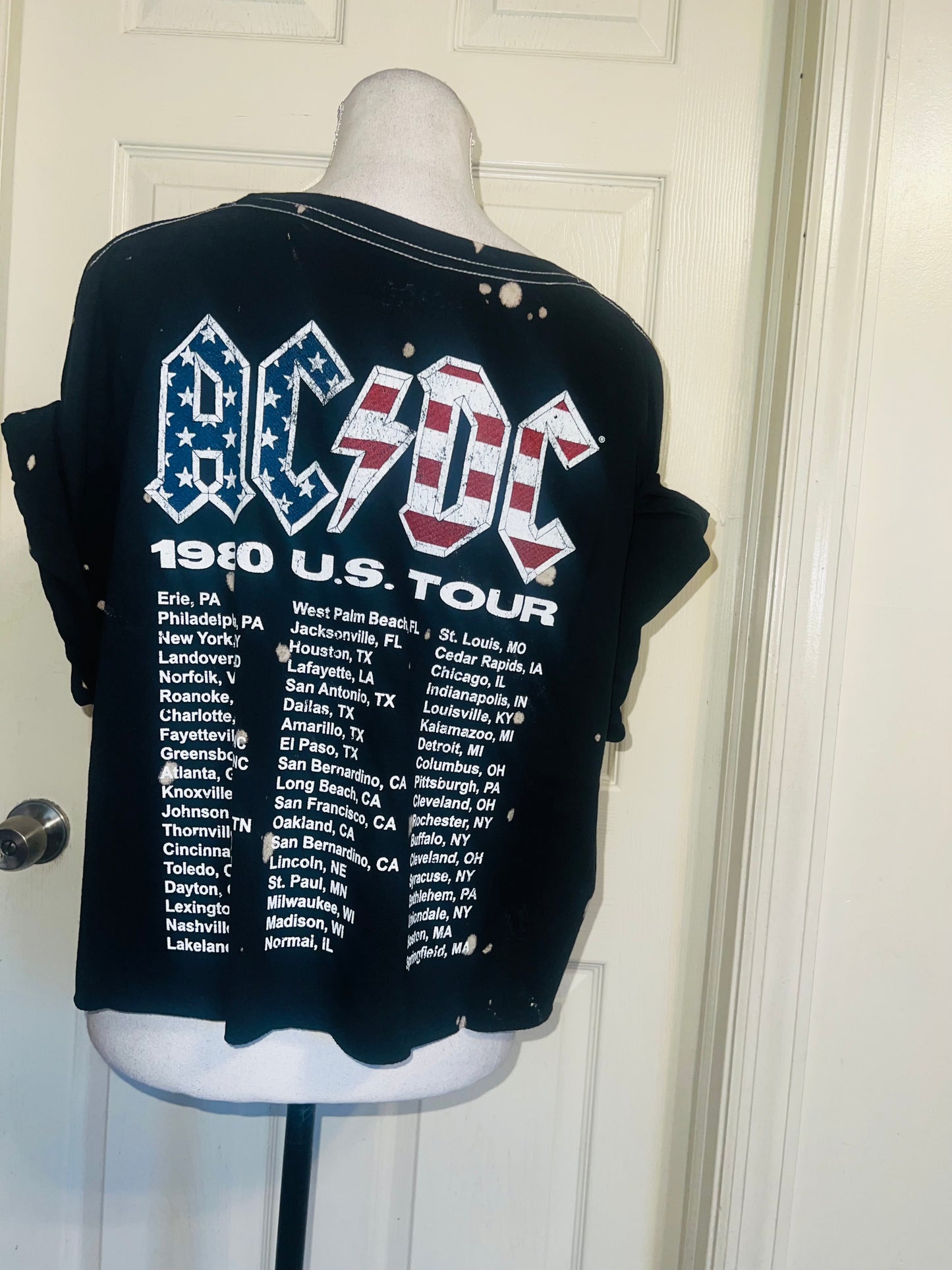 AC/DC Oversized Distressed Tee