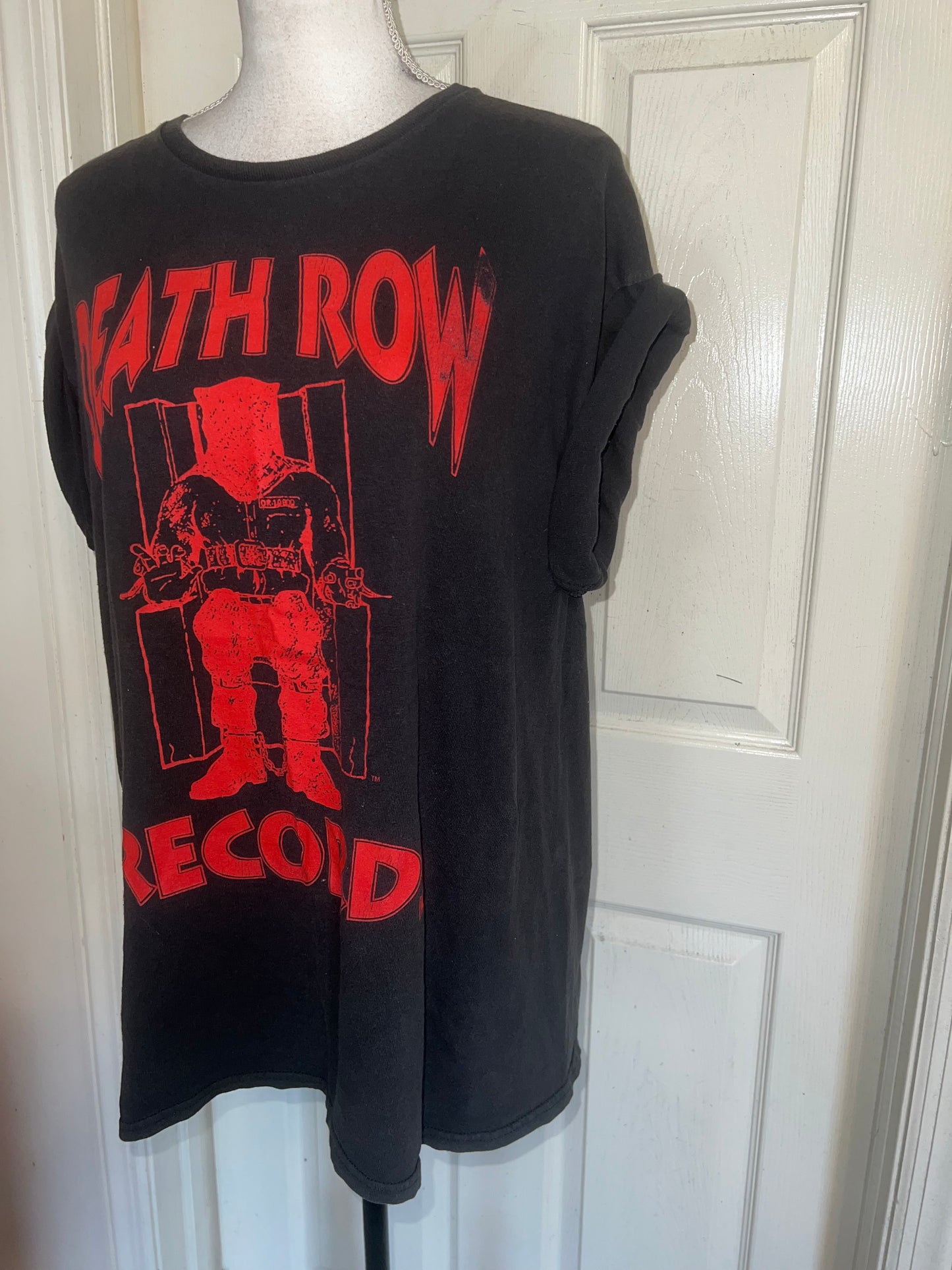 Death Row Records Oversized Distressed Tee